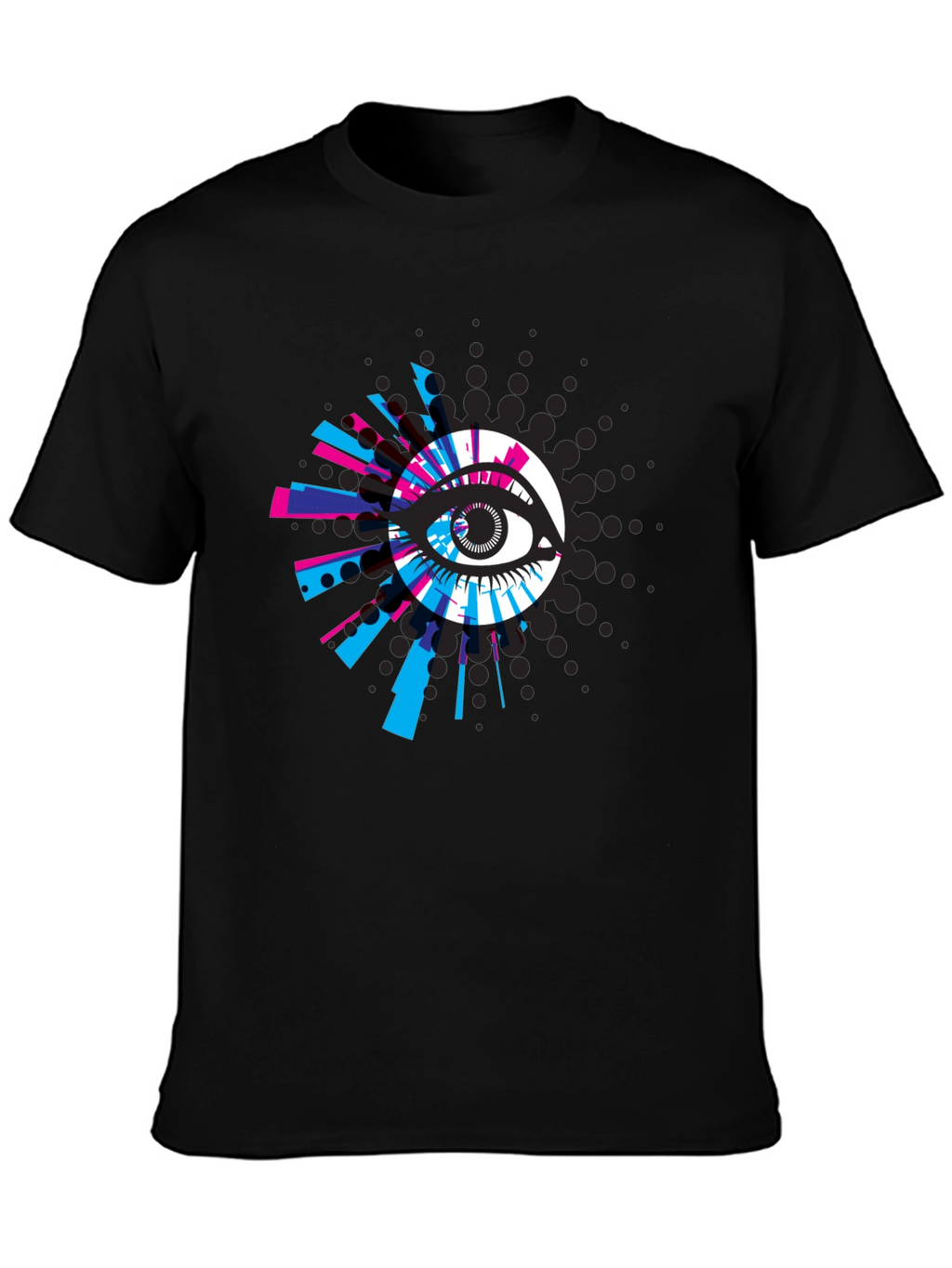 Eye-Catching Graphic Print Black T-Shirt