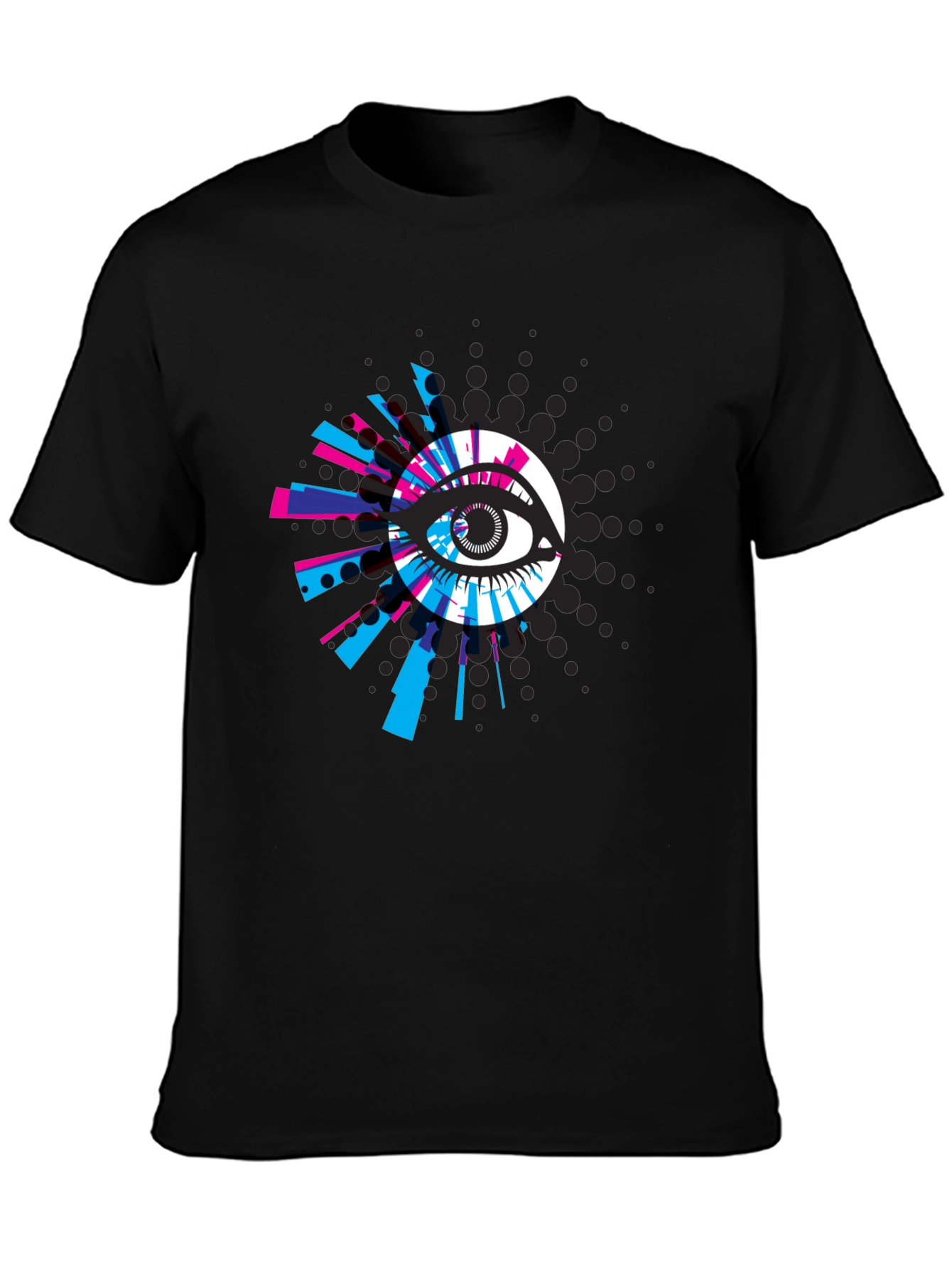 Eye-Catching Graphic Print Black T-Shirt