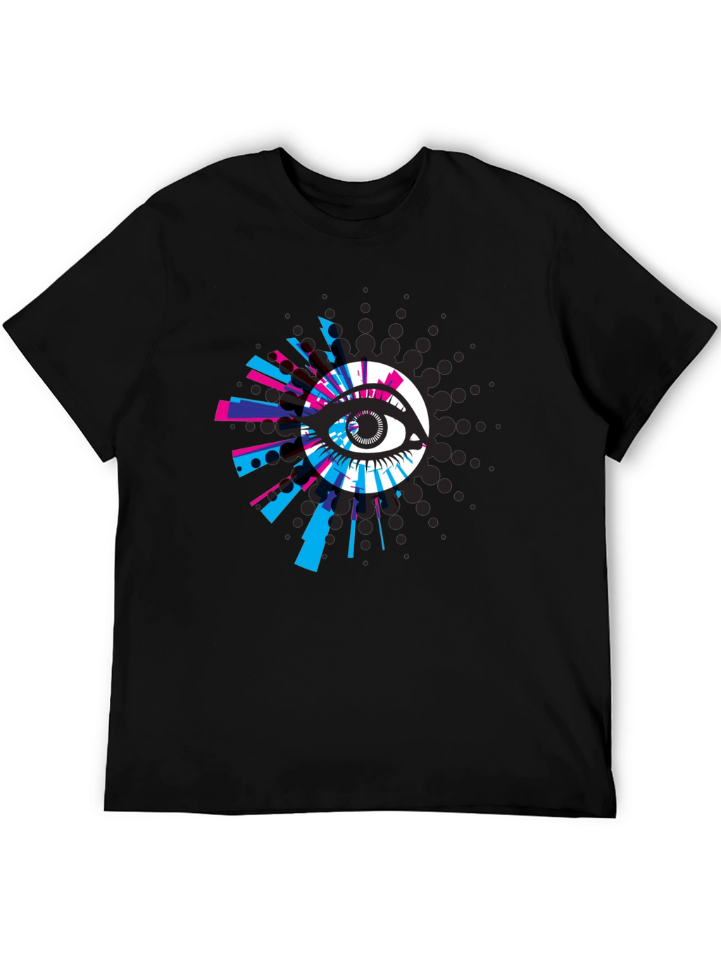 Eye-Catching Graphic Print Black T-Shirt