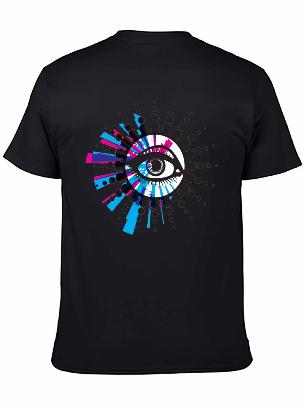 Eye-Catching Graphic Print Black T-Shirt