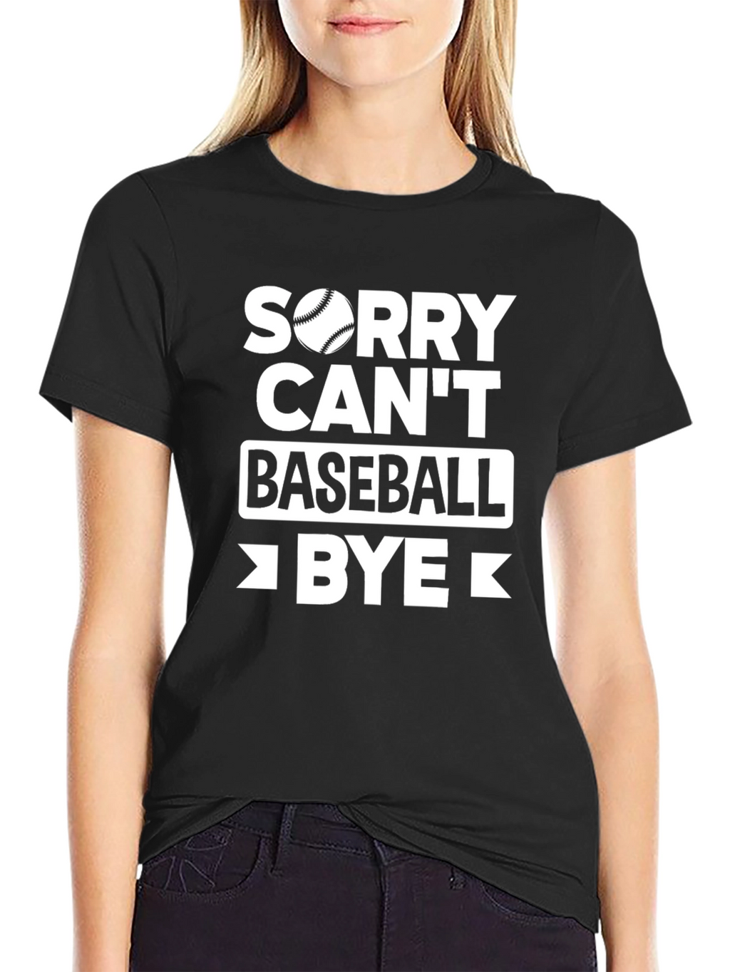 Sorry Cant Baseball Graphic T-Shirt