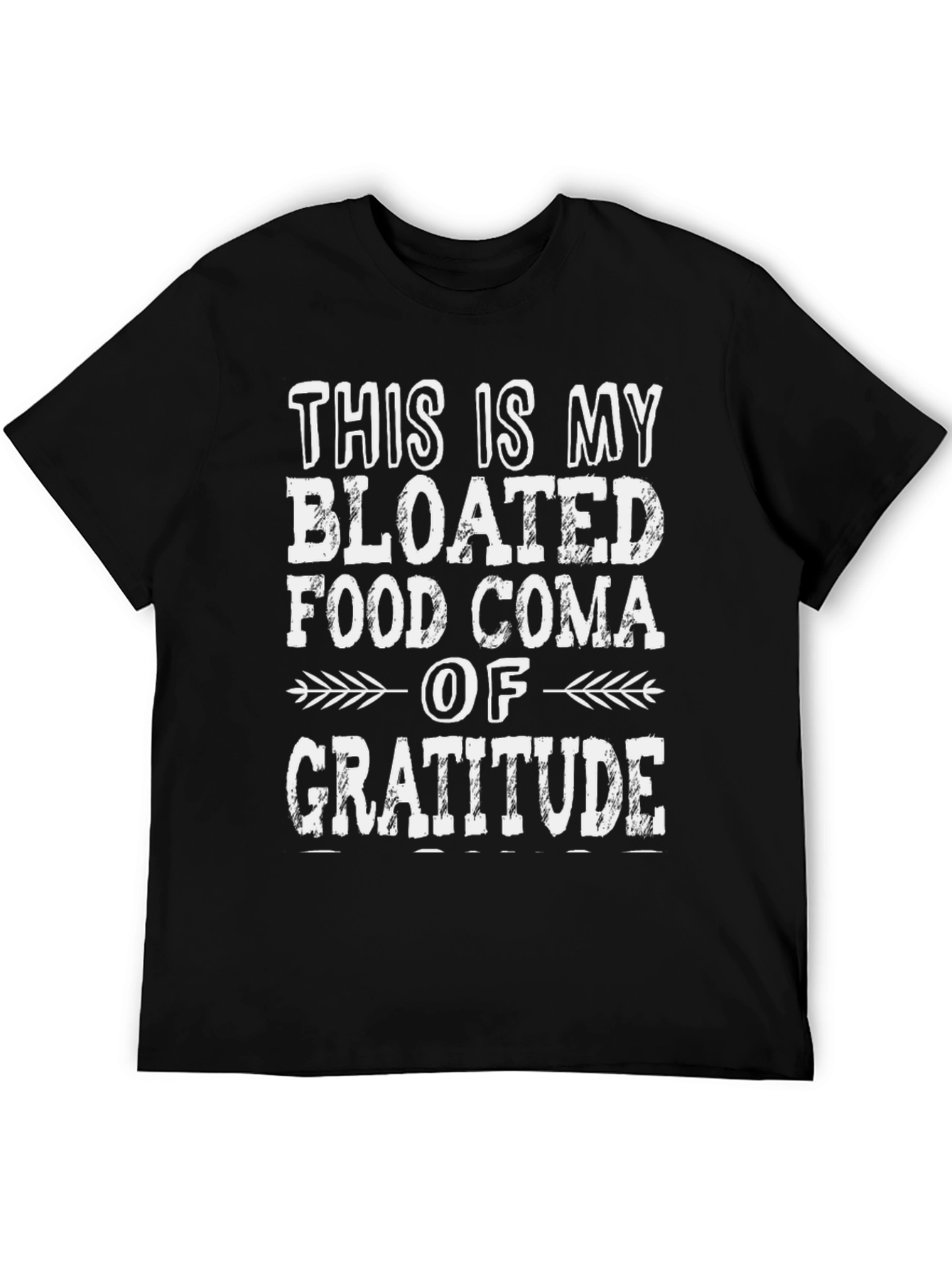 Bloated Food Coma Gratitude T-Shirt - Thanksgiving Tee