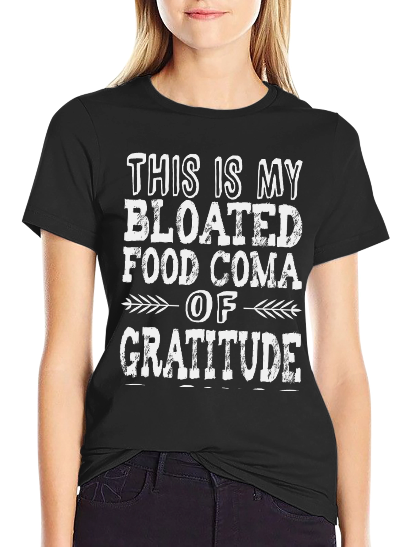 Bloated Food Coma Gratitude T-Shirt - Thanksgiving Tee