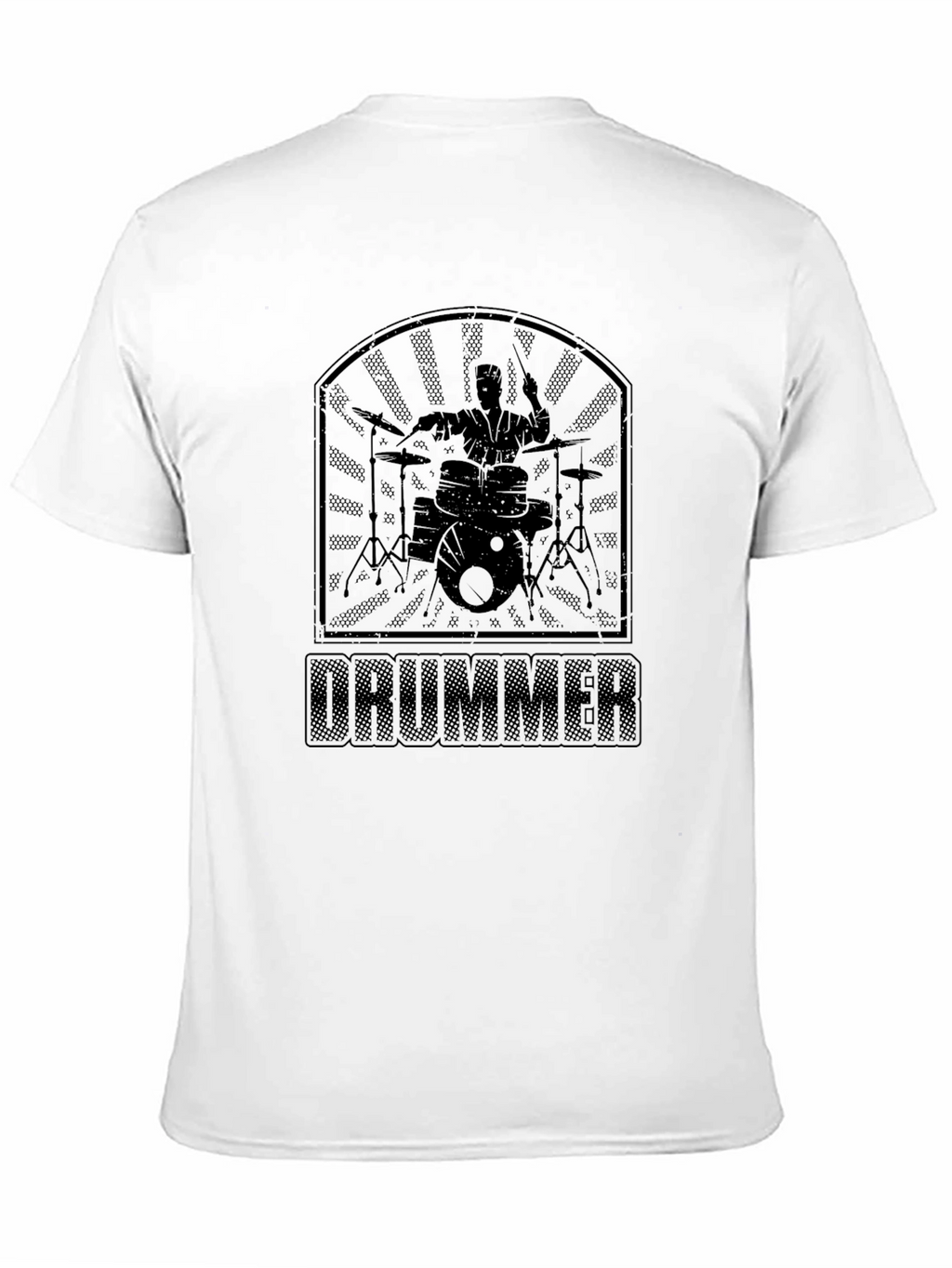 Drummer Graphic Tee - Black Cotton T-Shirt