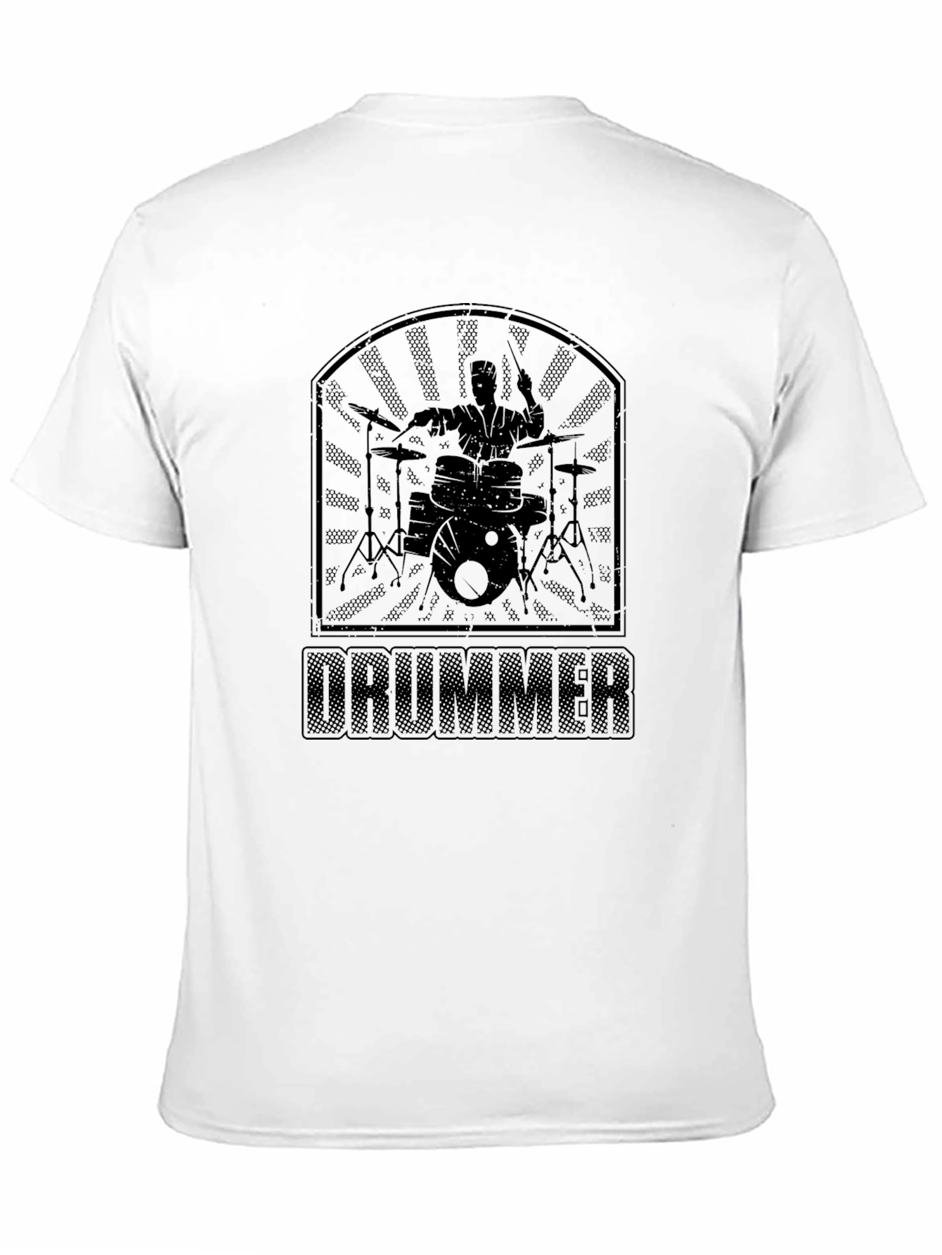 Drummer Graphic Tee - Black Cotton T-Shirt
