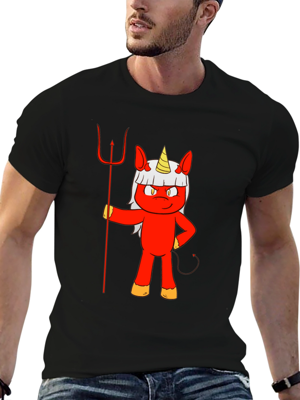 Devil Unicorn Graphic T-Shirt