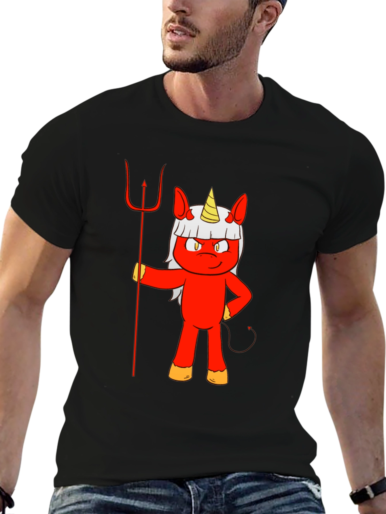 Devil Unicorn Graphic T-Shirt