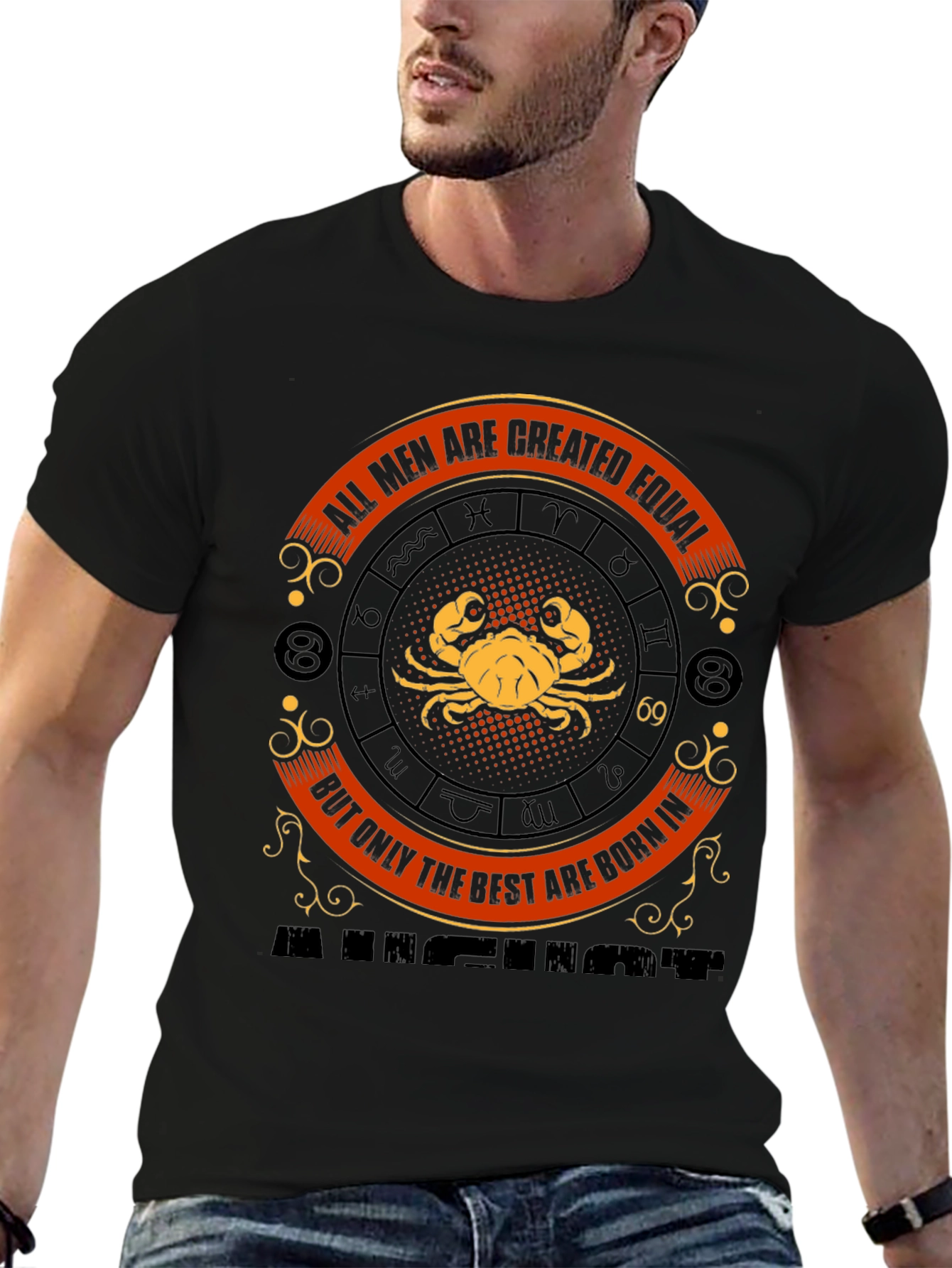 Cancer Zodiac T-Shirt - All Men Are Created Equal