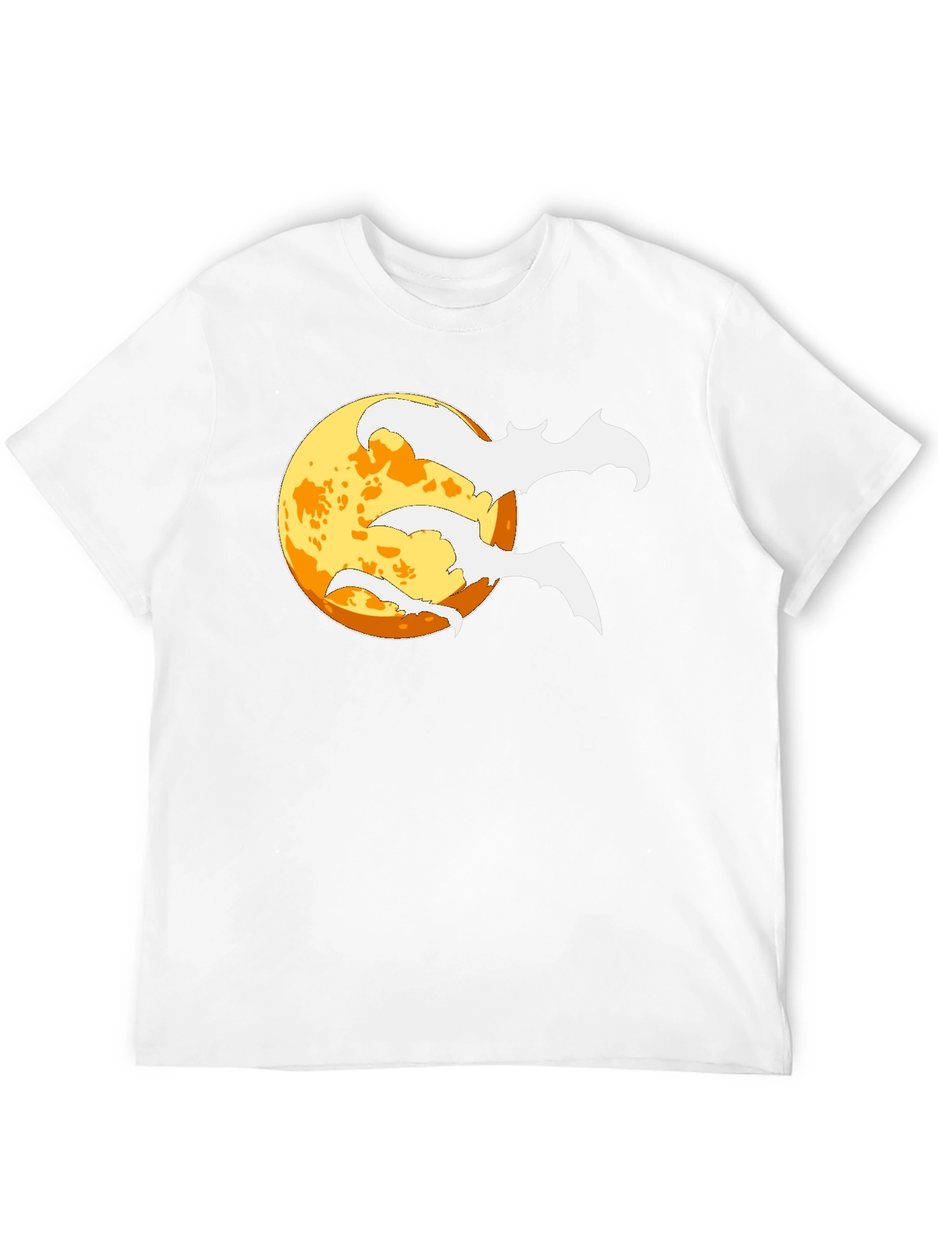Halloween Bat Moon Black T-Shirt