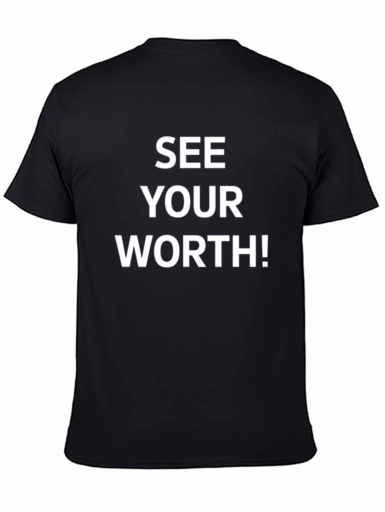 See Your Worth! Motivational Graphic Tee - Black