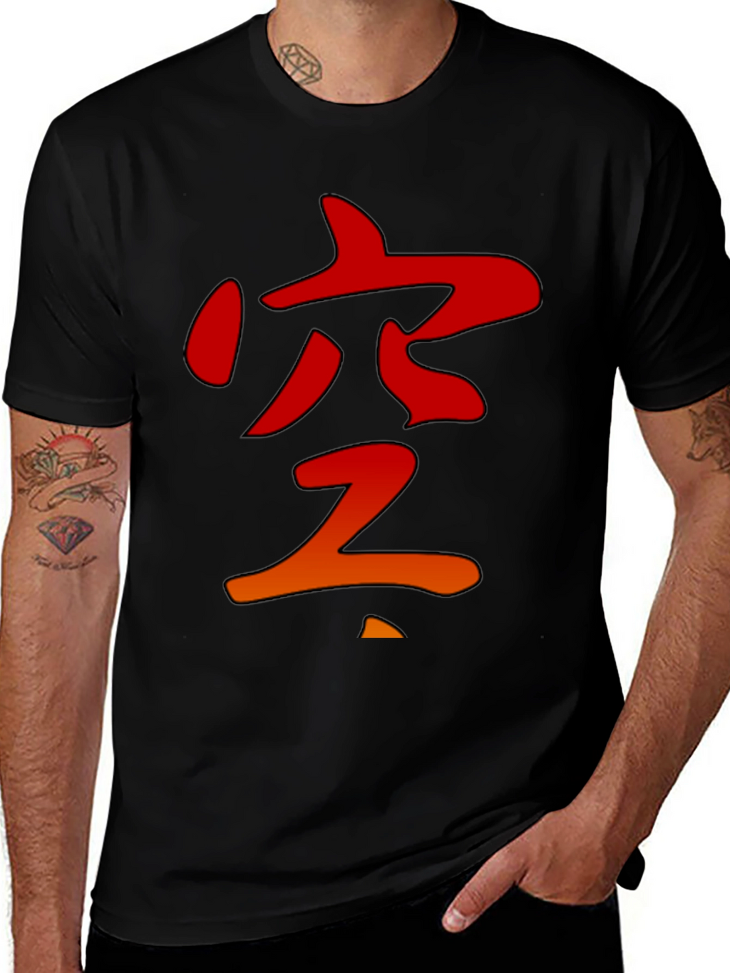 Japanese Kanji Graphic Tee - Stylish Black T-Shirt