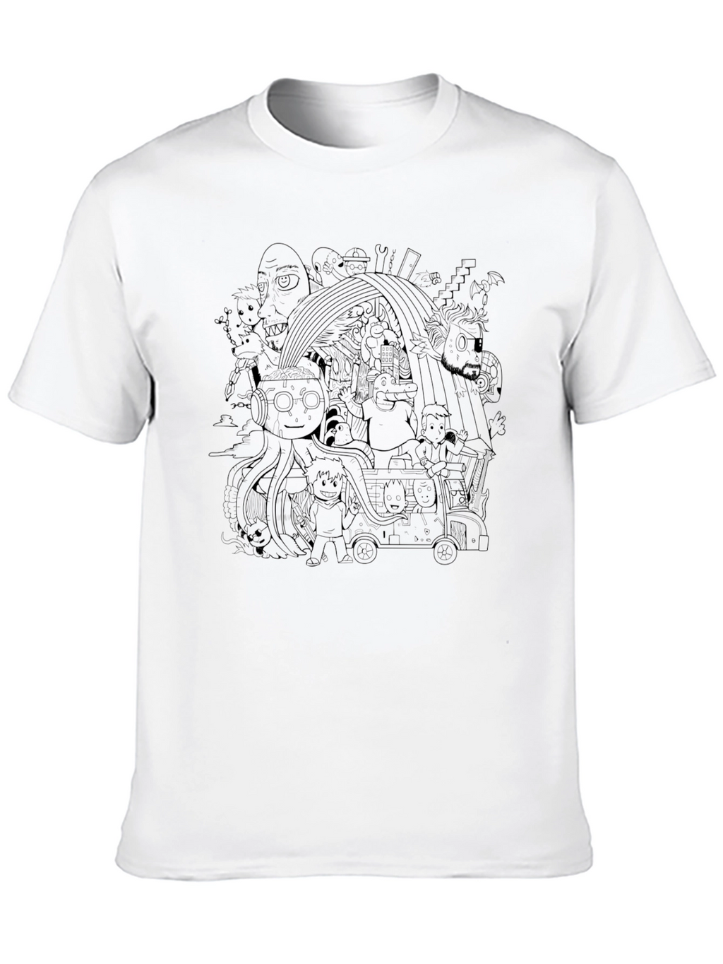 Doodle Graphic Print T-Shirt