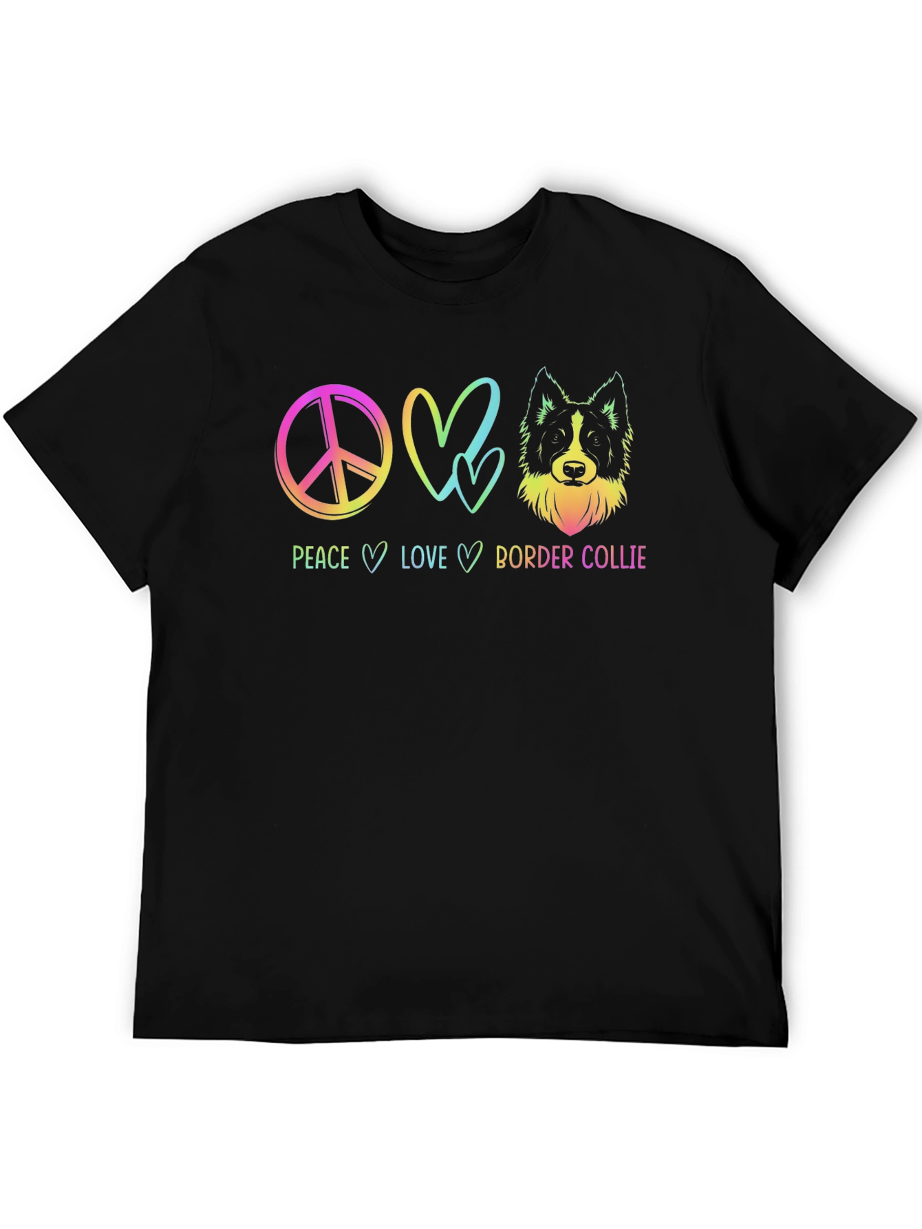 Peace Love Border Collie T-Shirt