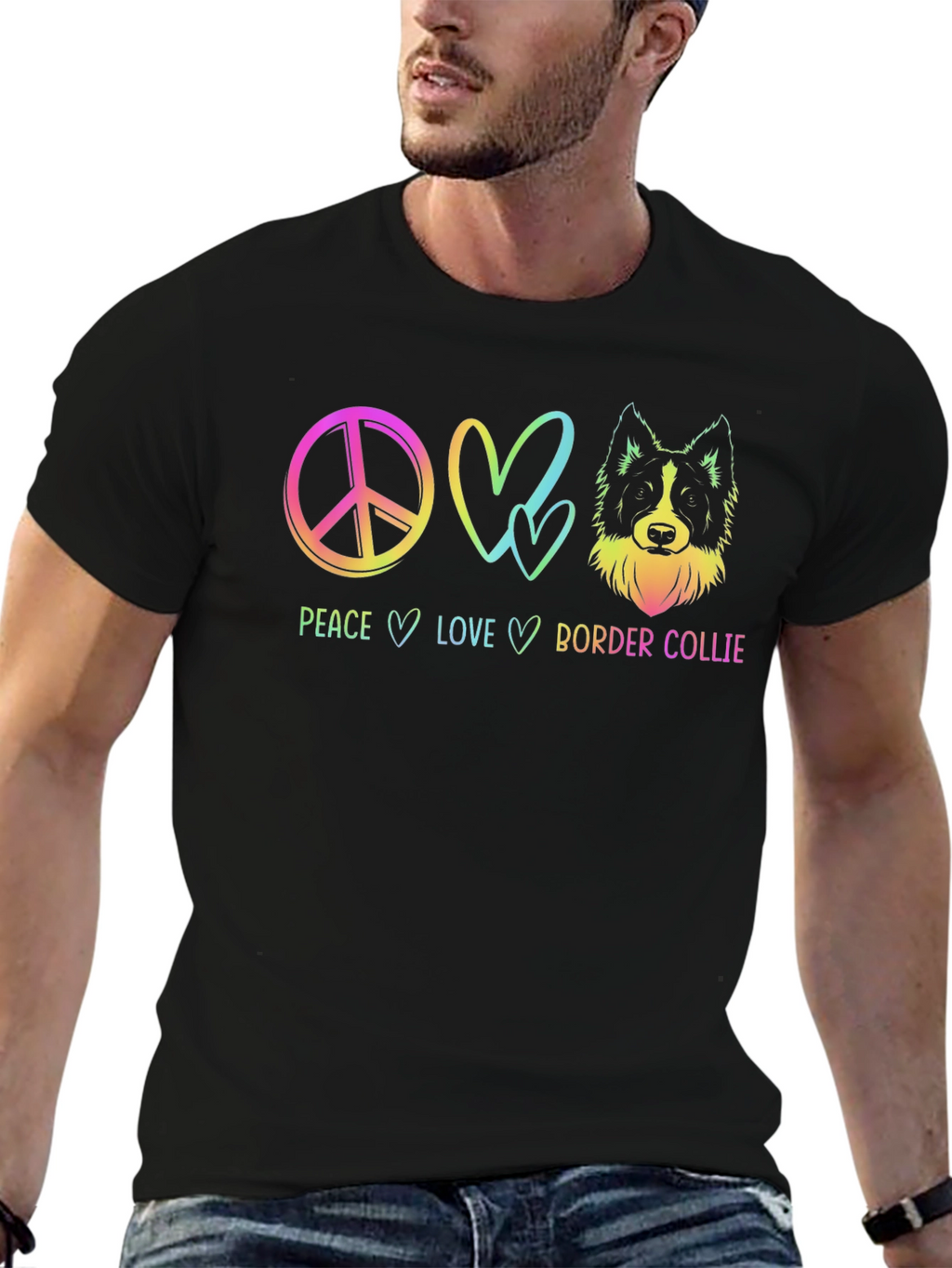 Peace Love Border Collie T-Shirt