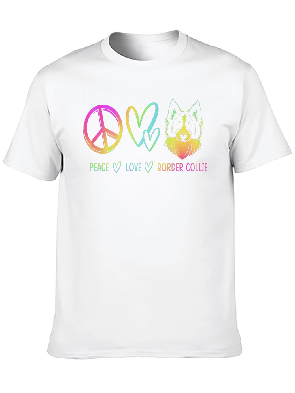 Peace Love Border Collie T-Shirt