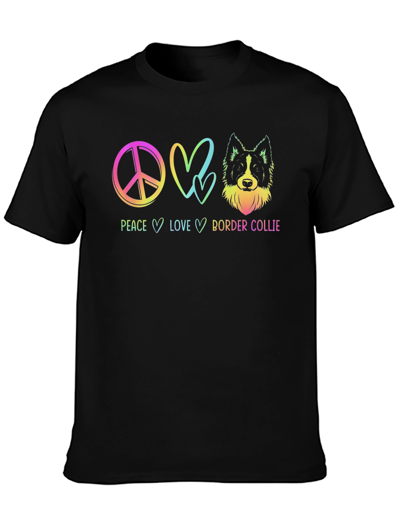 Peace Love Border Collie T-Shirt