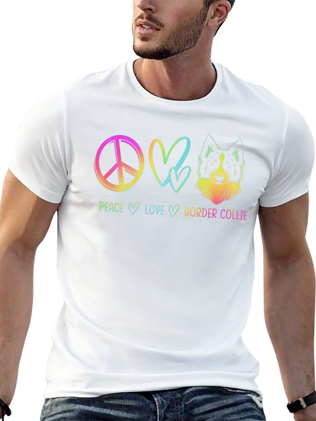 Peace Love Border Collie T-Shirt