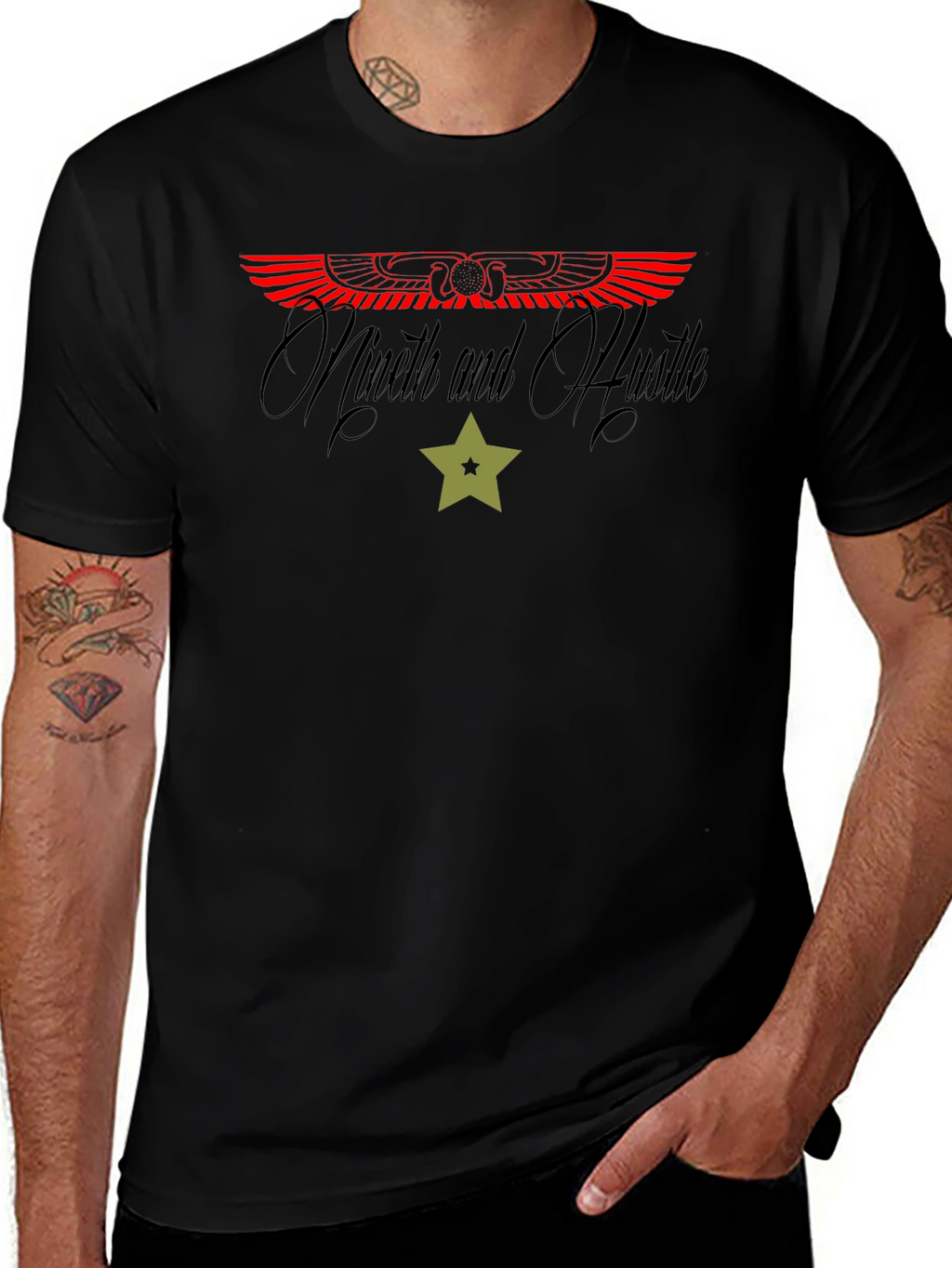 Ninth and Hustle Graphic Tee - Black