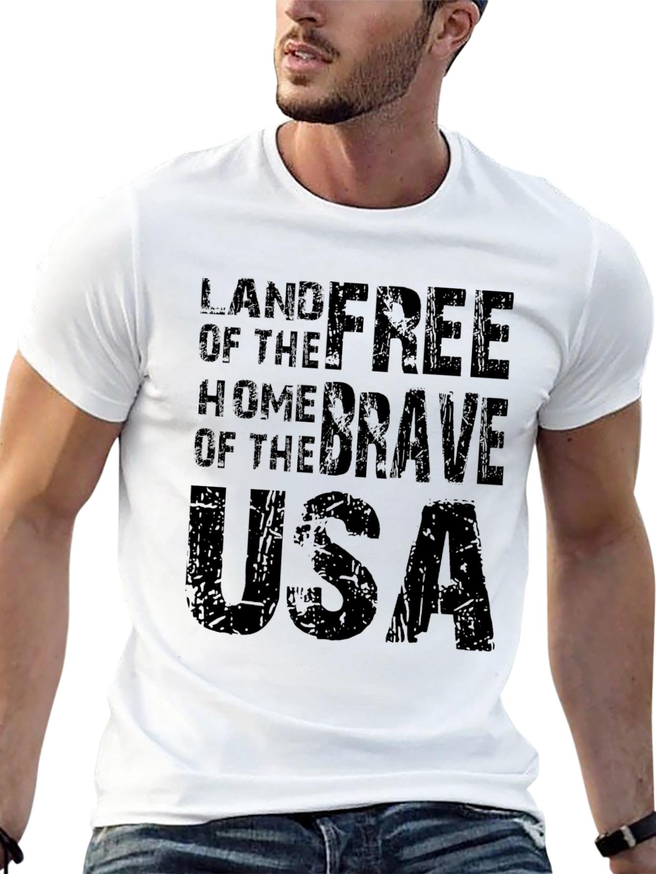 Land of Free USA Patriotic T-Shirt