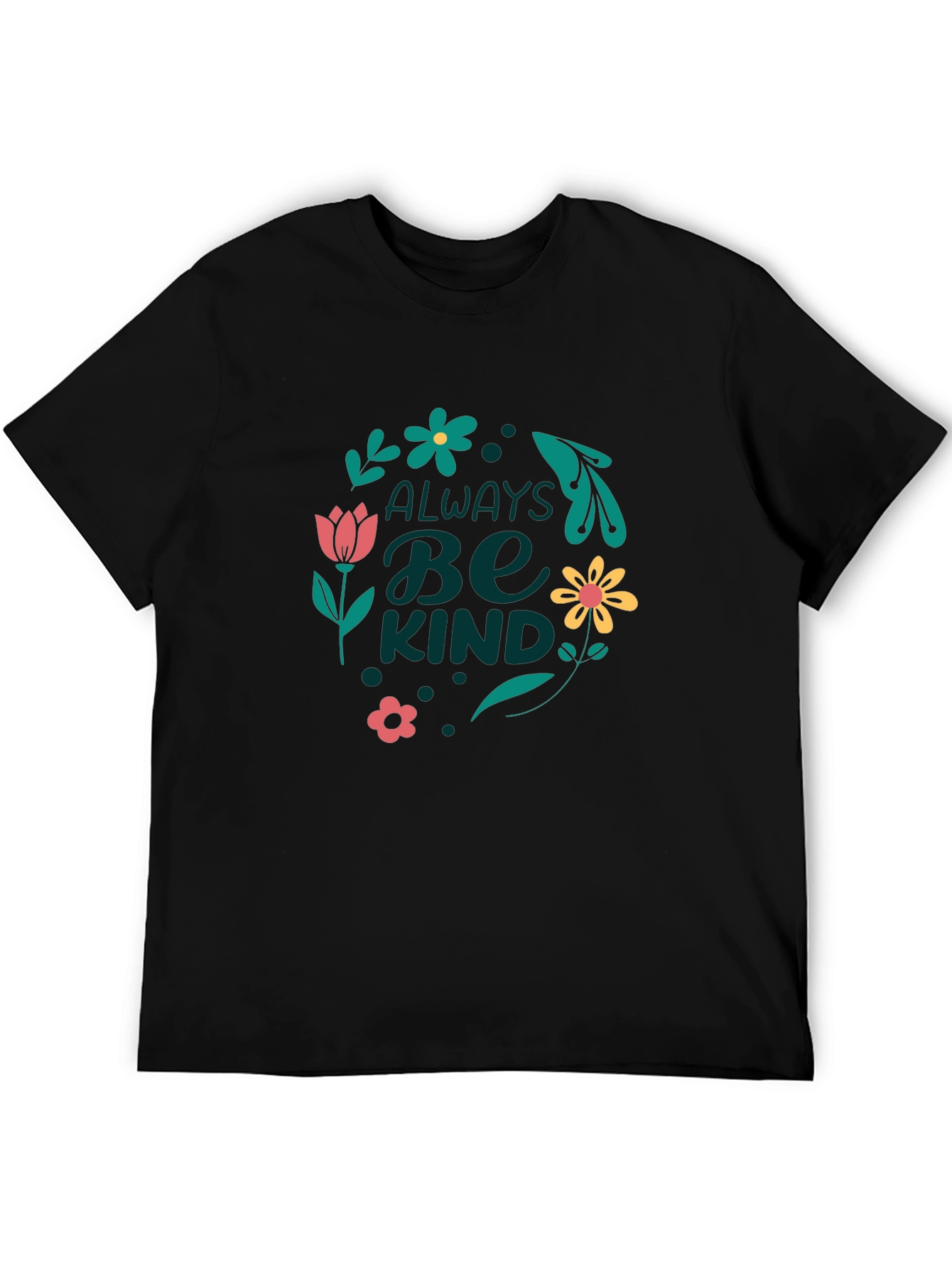 Always Be Kind Graphic Tee - Black Casual T-Shirt