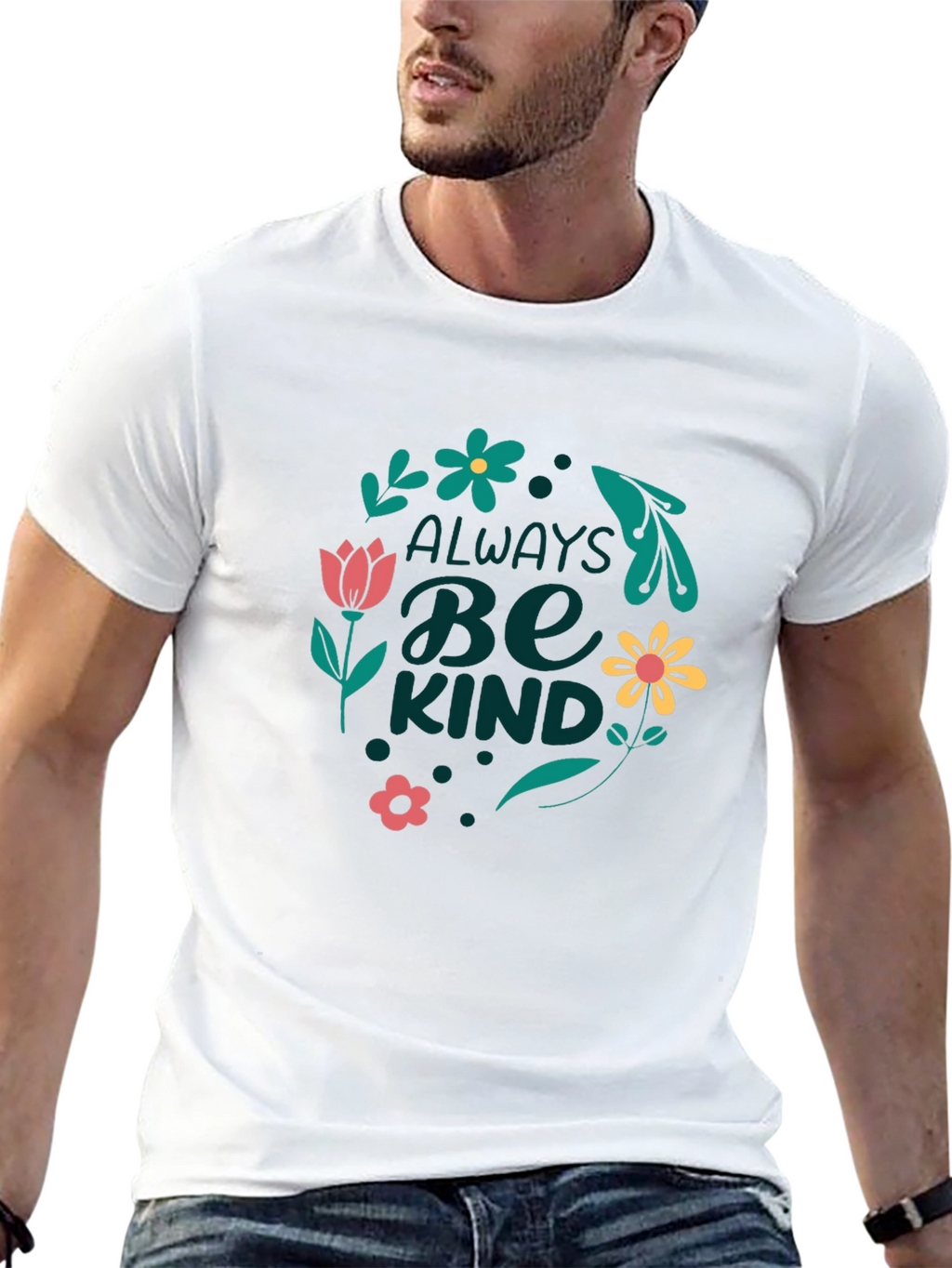 Always Be Kind Graphic Tee - Black Casual T-Shirt
