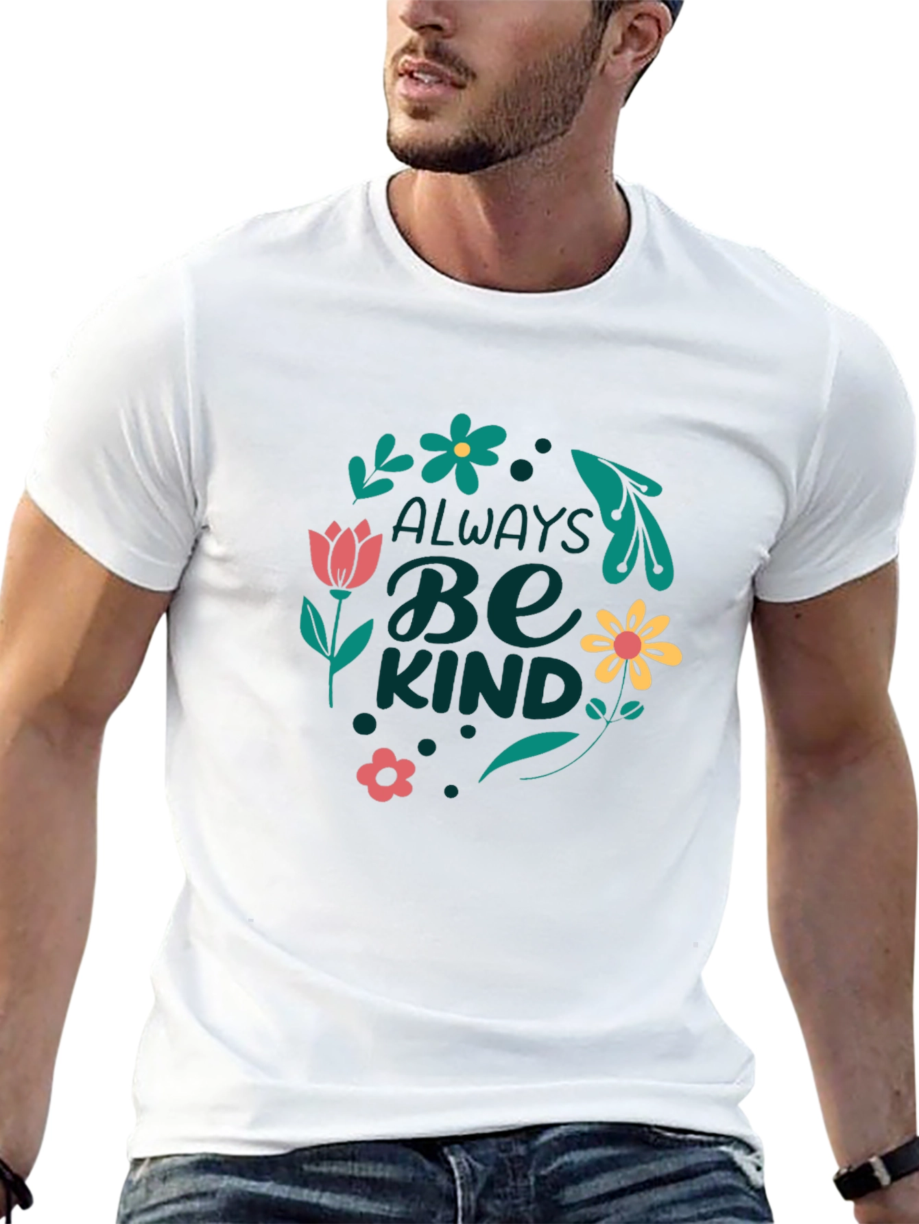 Always Be Kind Graphic Tee - Black Casual T-Shirt
