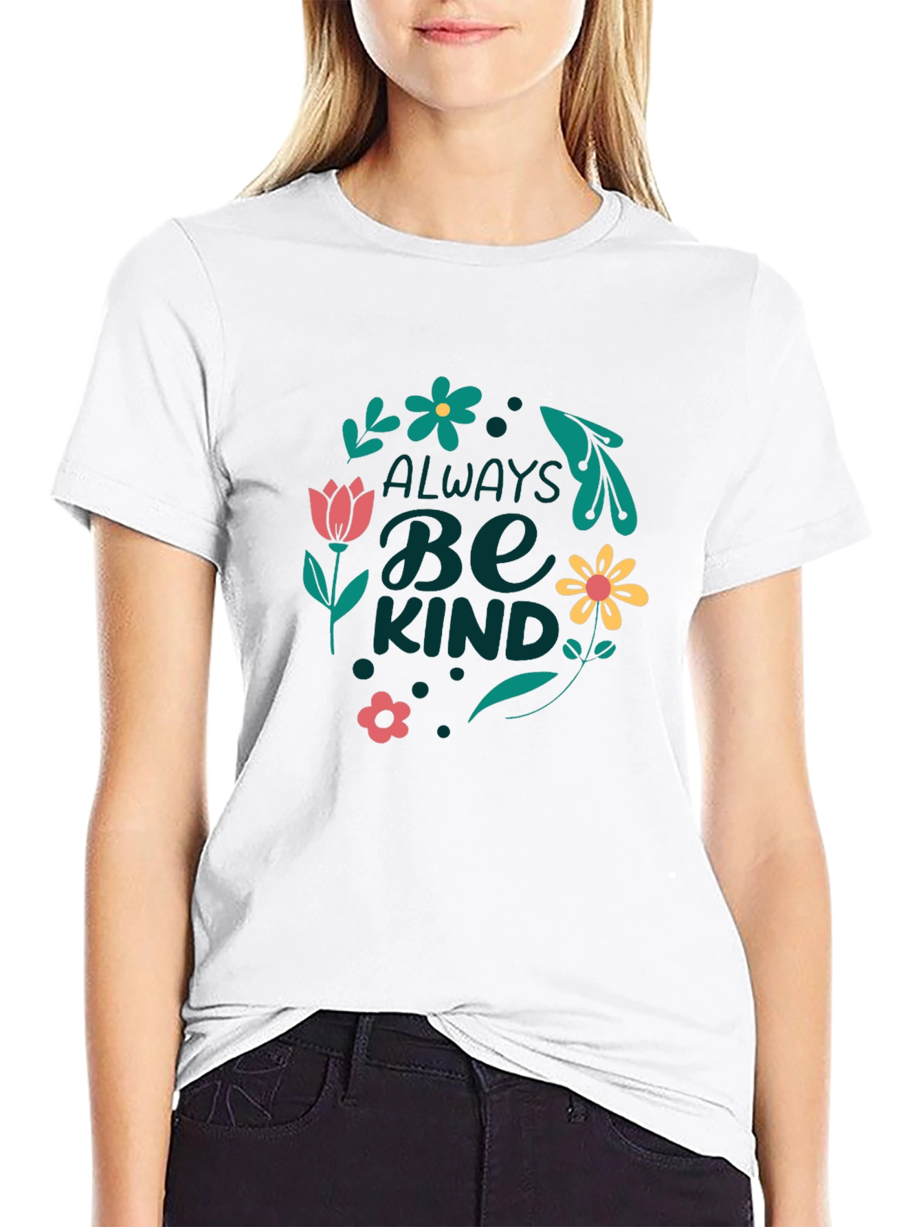 Always Be Kind Graphic Tee - Black Casual T-Shirt