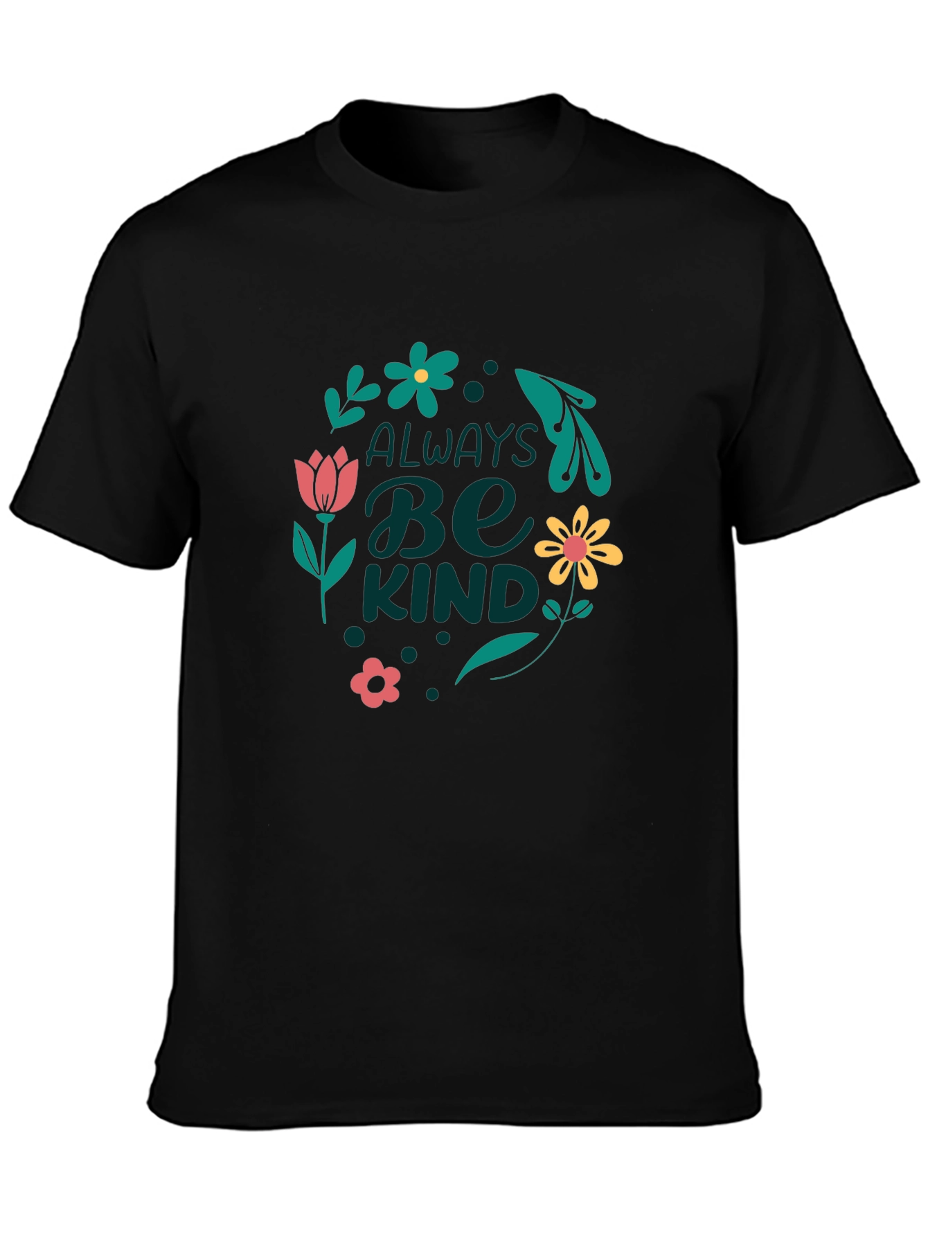 Always Be Kind Graphic Tee - Black Casual T-Shirt