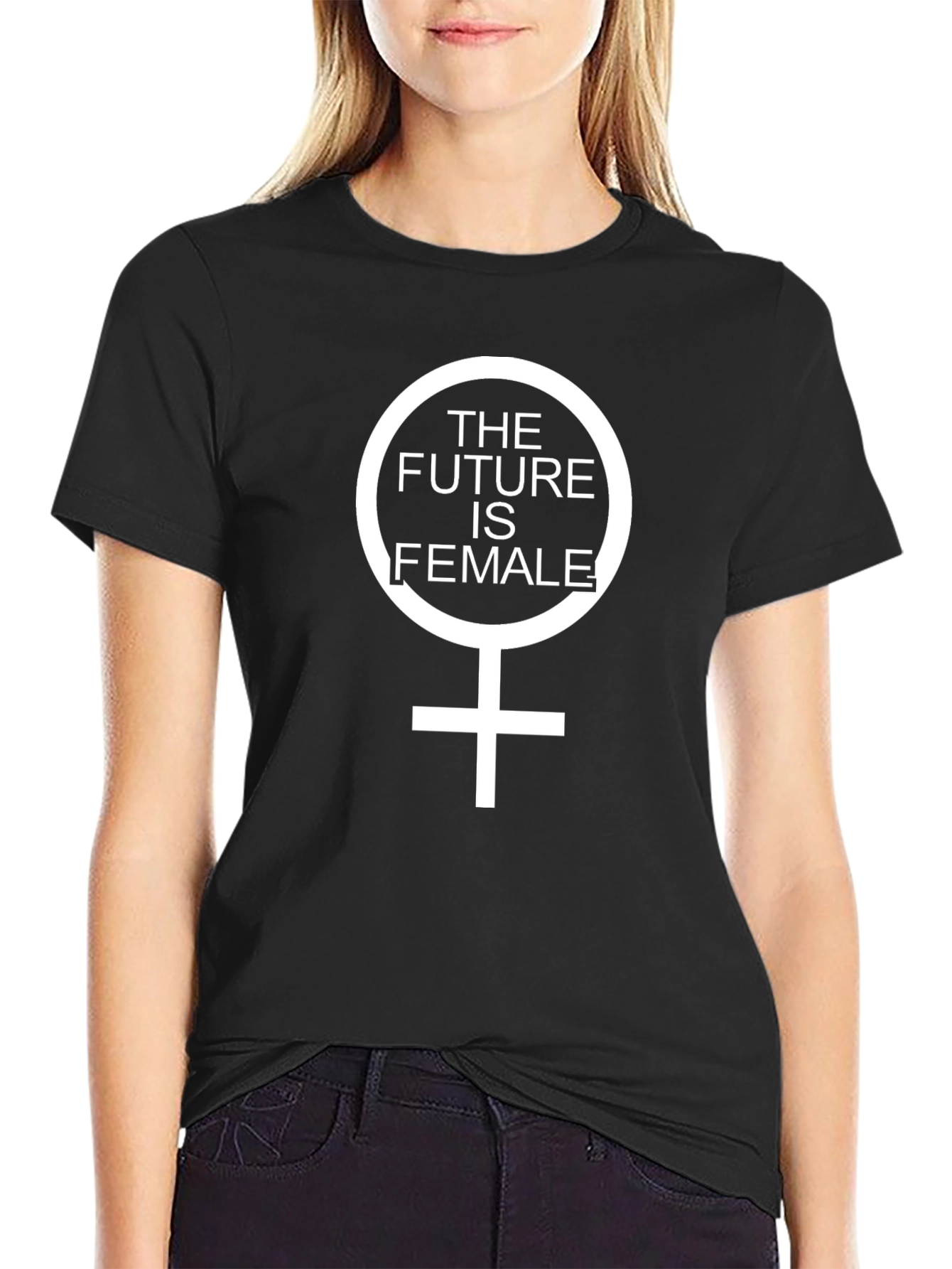 The Future is Female Graphic Tee - Black