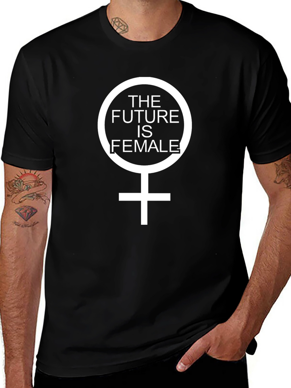 The Future is Female Graphic Tee - Black
