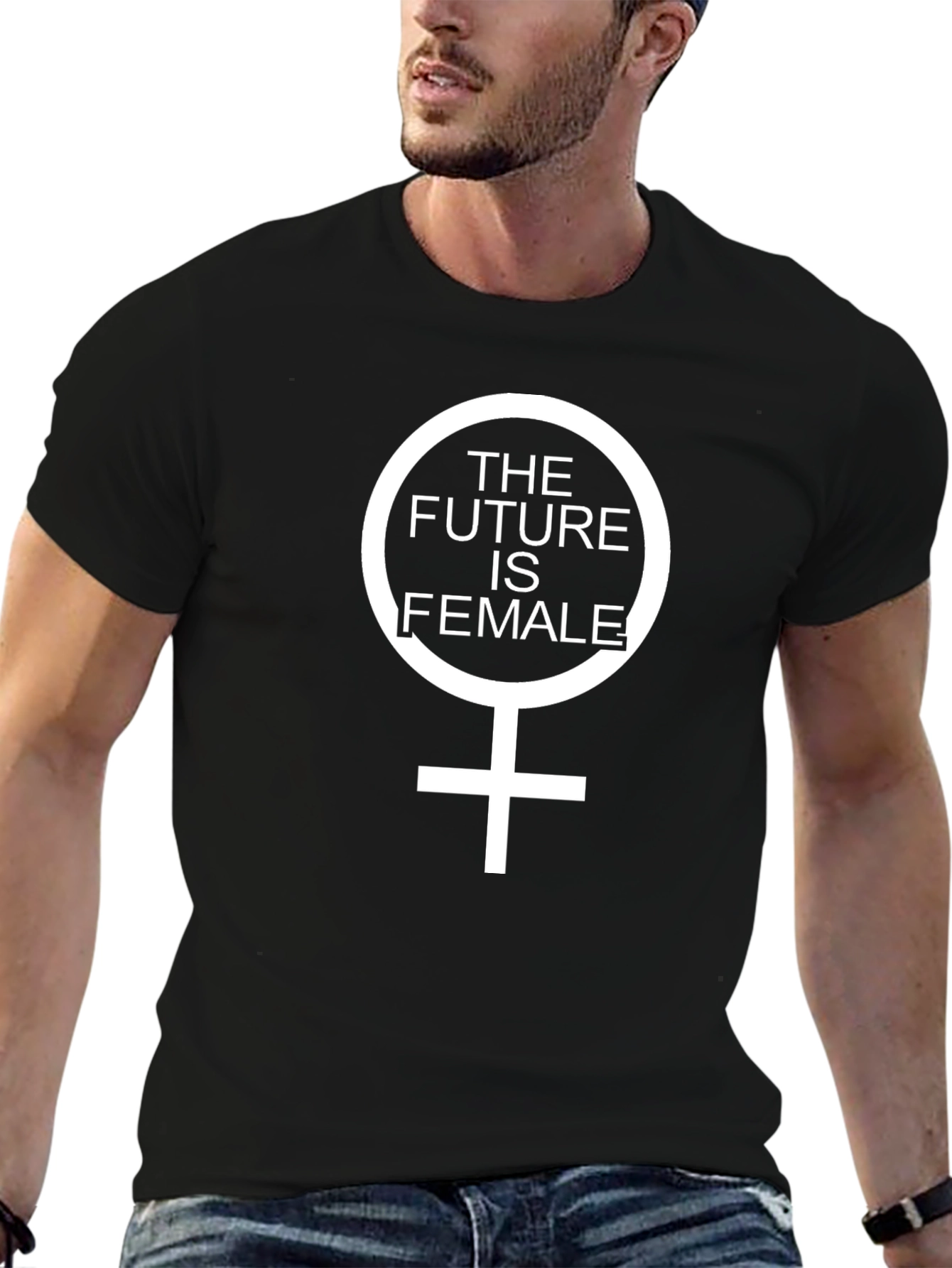 The Future is Female Graphic Tee - Black