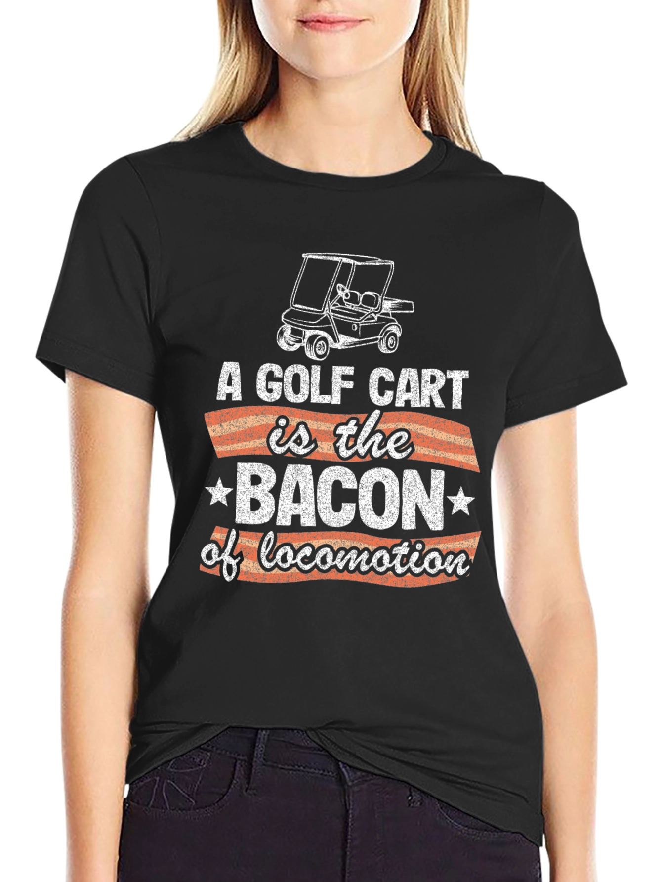 Golf Cart Bacon of Locomotion Graphic Tee