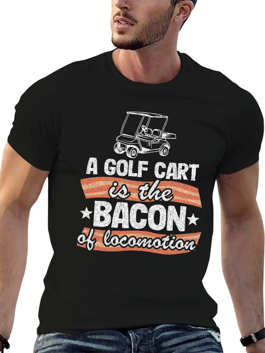 Golf Cart Bacon of Locomotion Graphic Tee