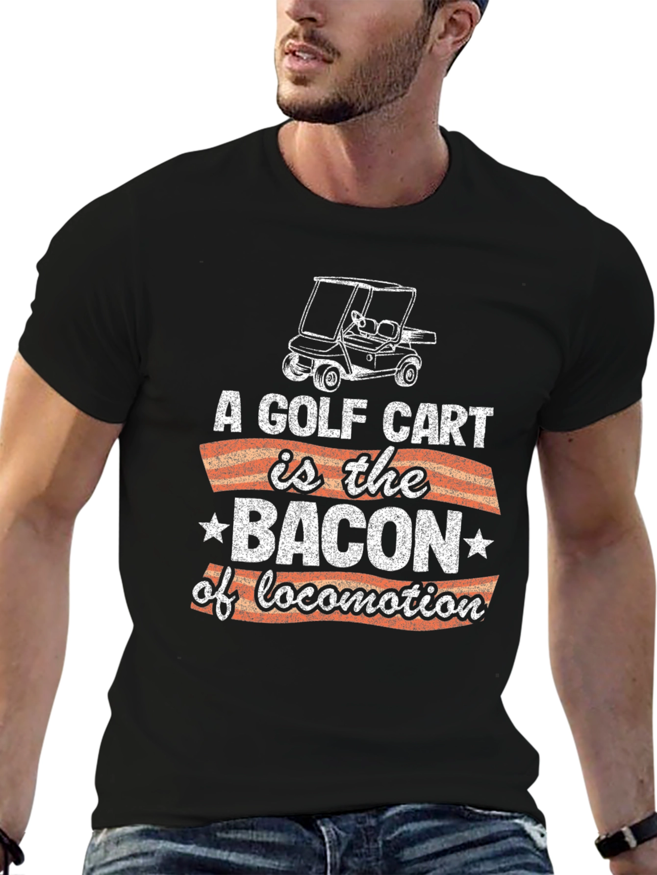 Golf Cart Bacon of Locomotion Graphic Tee