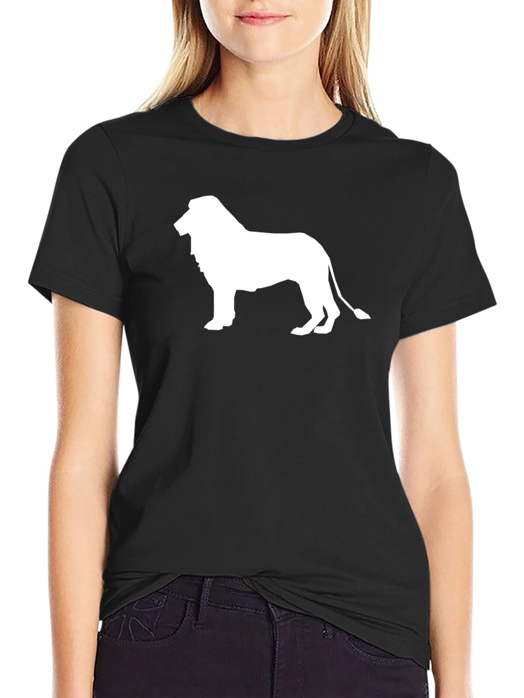 Lion Silhouette Black T-Shirt