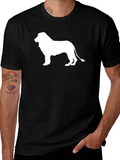 Lion Silhouette Black T-Shirt