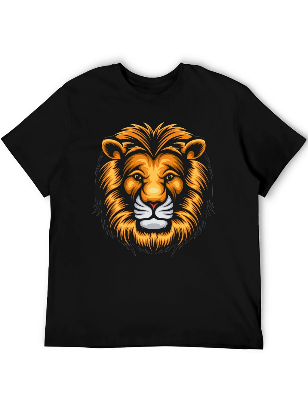 Bold Lion Graphic Tee - Mens Black T-Shirt