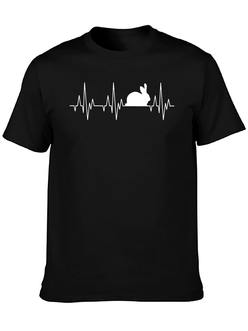 Rabbit Heartbeat T-Shirt - Black