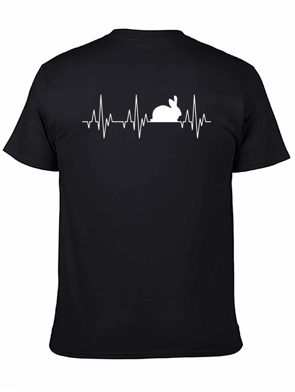 Rabbit Heartbeat T-Shirt - Black