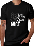 I Just Freaking Love Mice Black T-Shirt