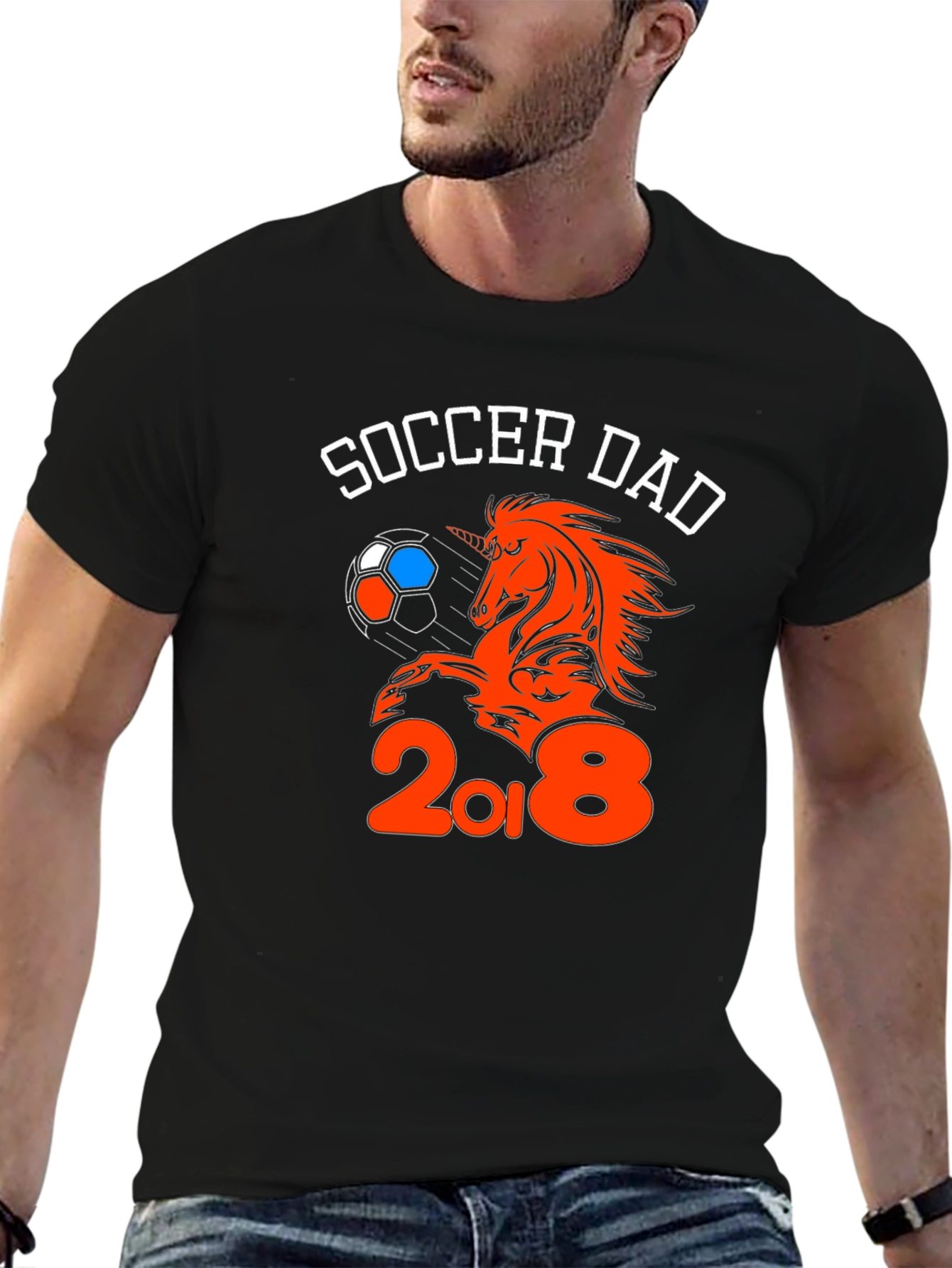 Soccer Dad Unicorn Graphic T-Shirt