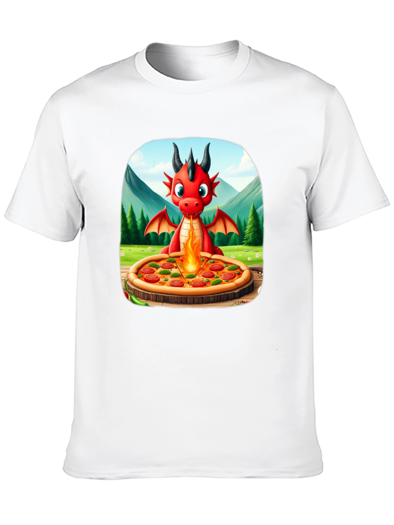 Dragon Pizza T-Shirt - Fun Graphic Tee