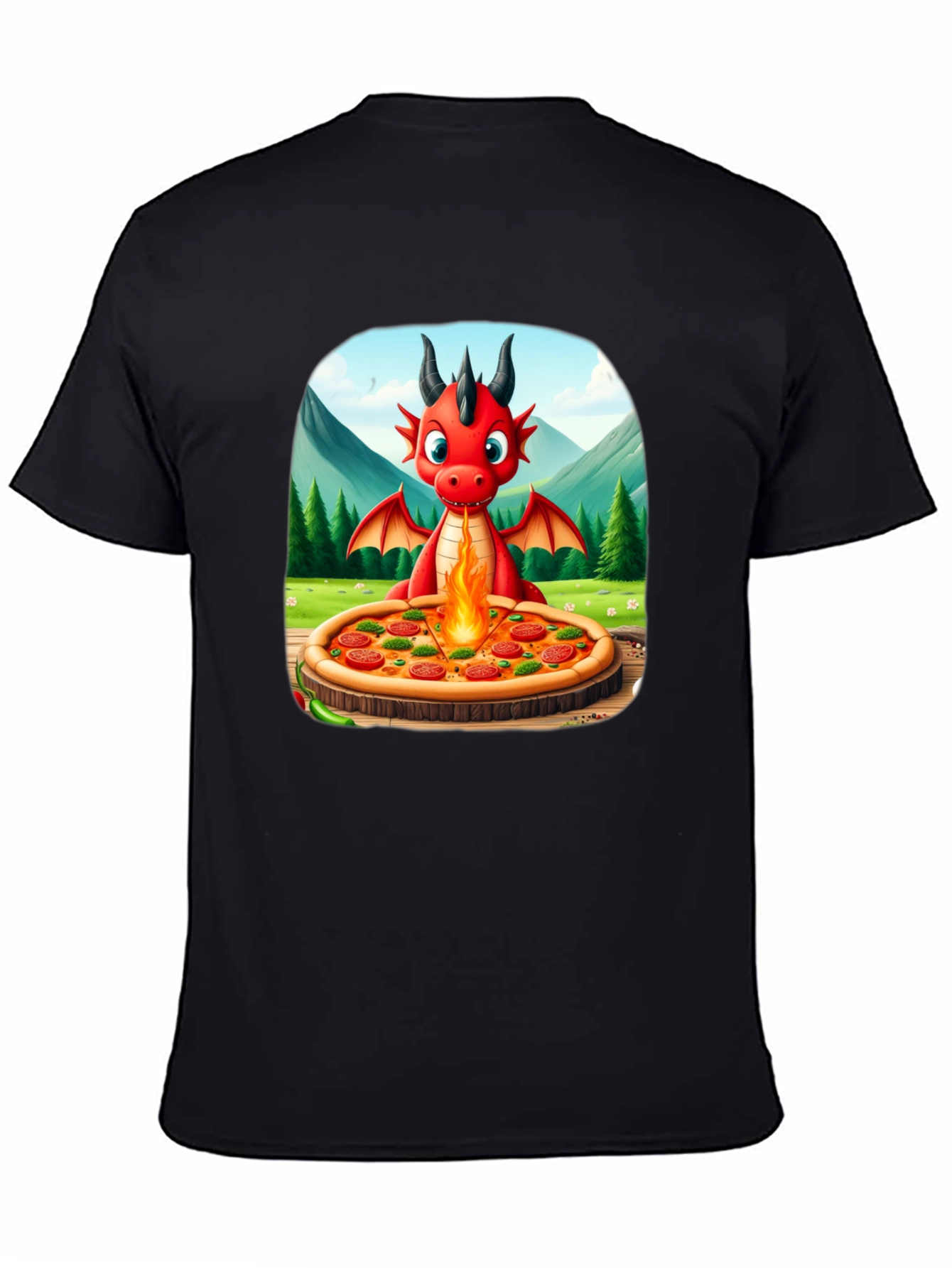 Dragon Pizza T-Shirt - Fun Graphic Tee