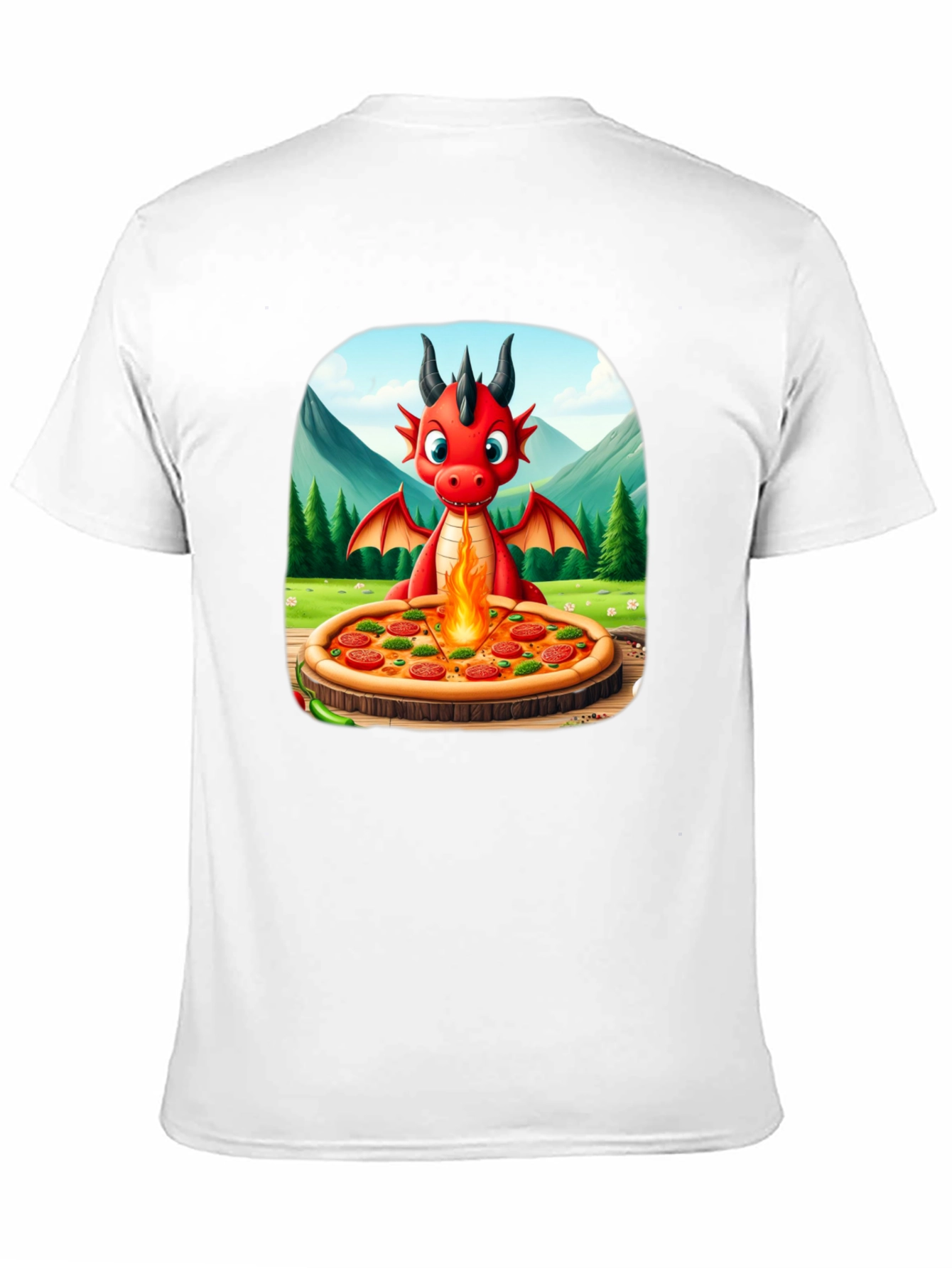 Dragon Pizza T-Shirt - Fun Graphic Tee