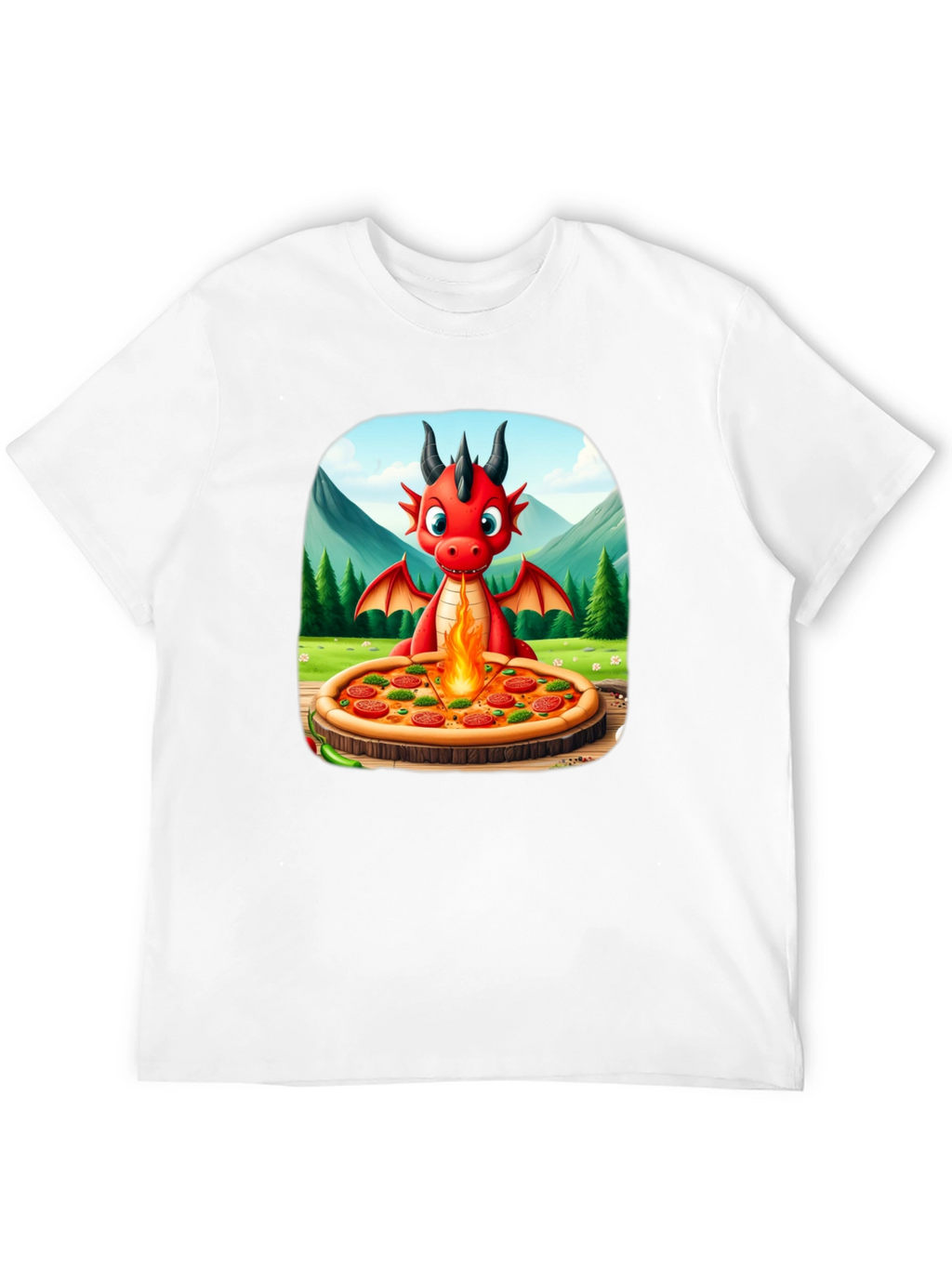 Dragon Pizza T-Shirt - Fun Graphic Tee