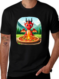 Dragon Pizza T-Shirt - Fun Graphic Tee
