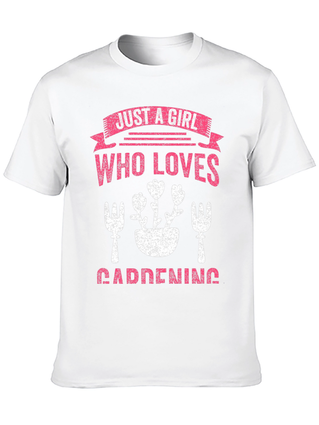 Gardening Girl T-Shirt: Floral Design
