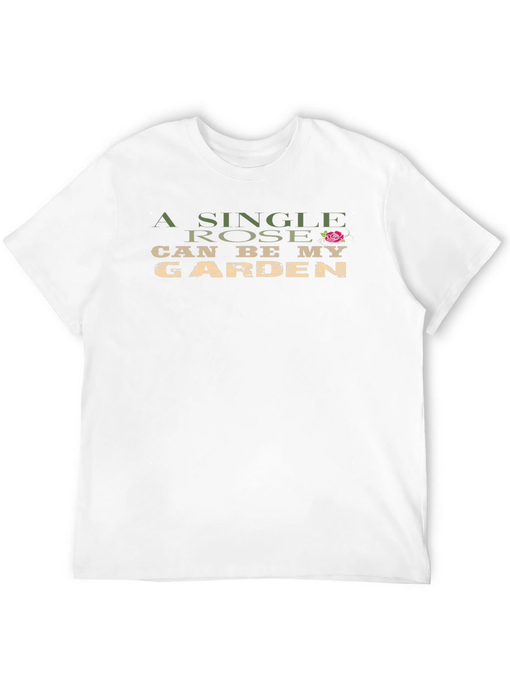 Single Rose Garden Black Graphic T-Shirt
