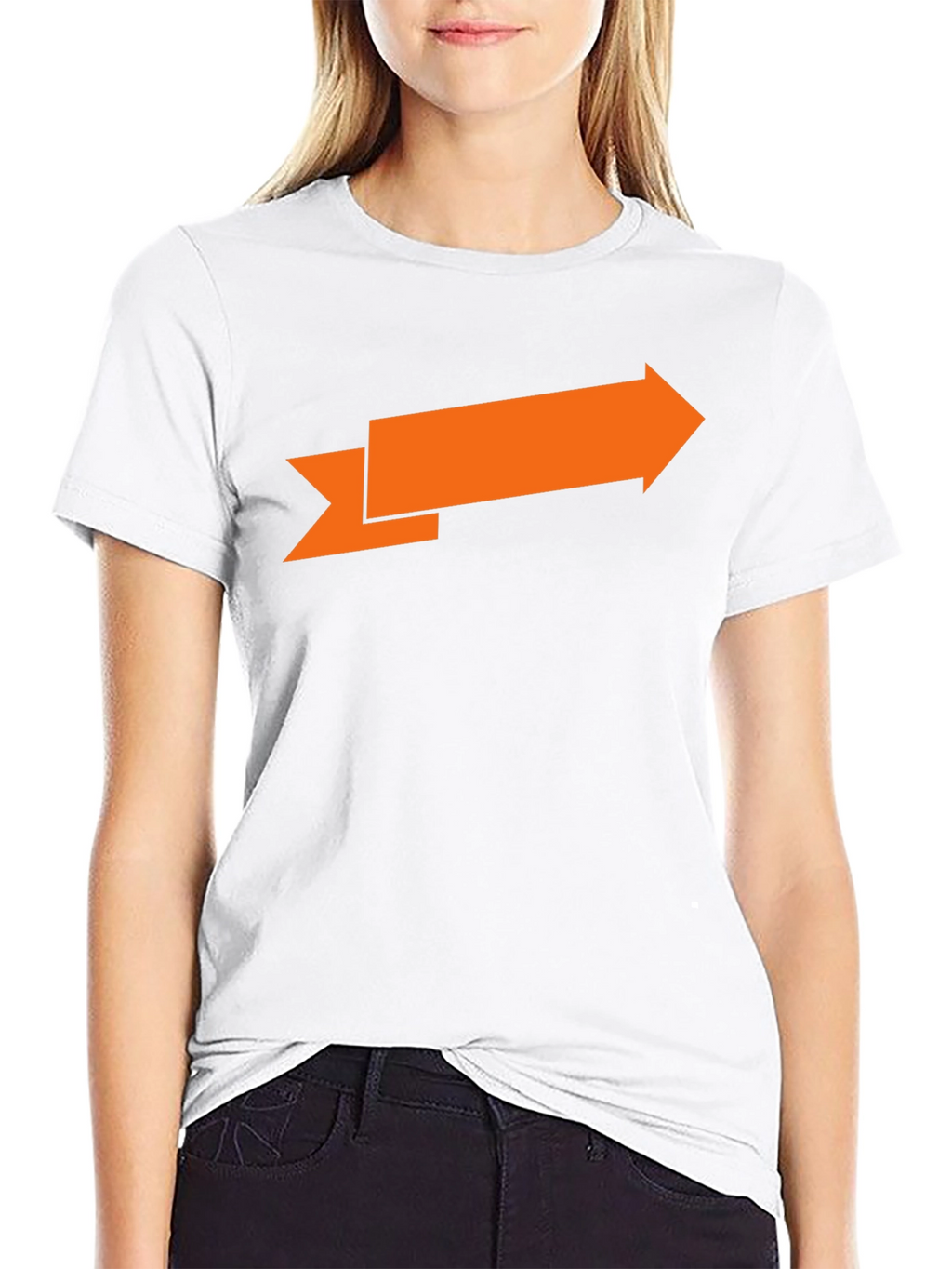 Arrow Graphic Tee - Black Cotton T-Shirt