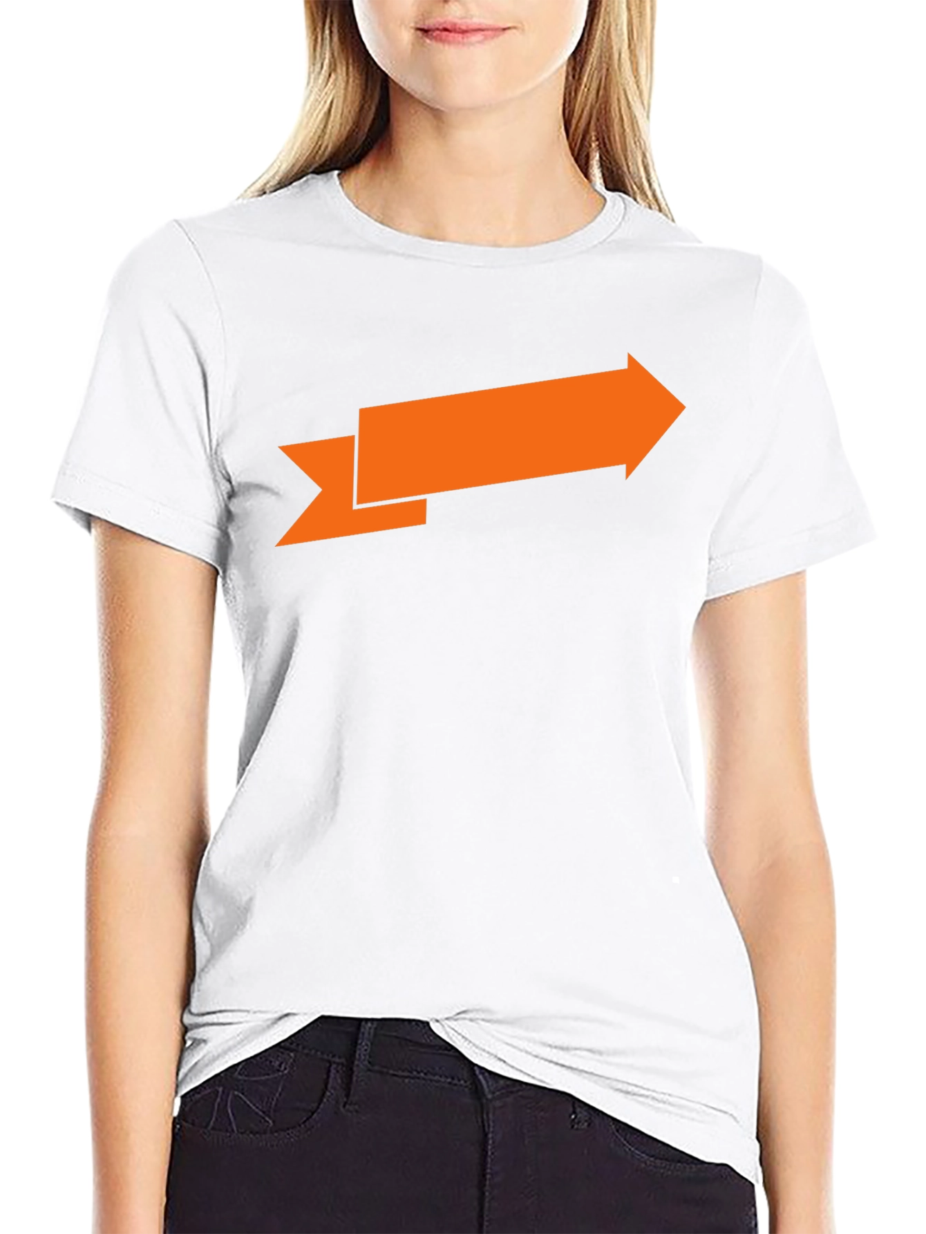Arrow Graphic Tee - Black Cotton T-Shirt